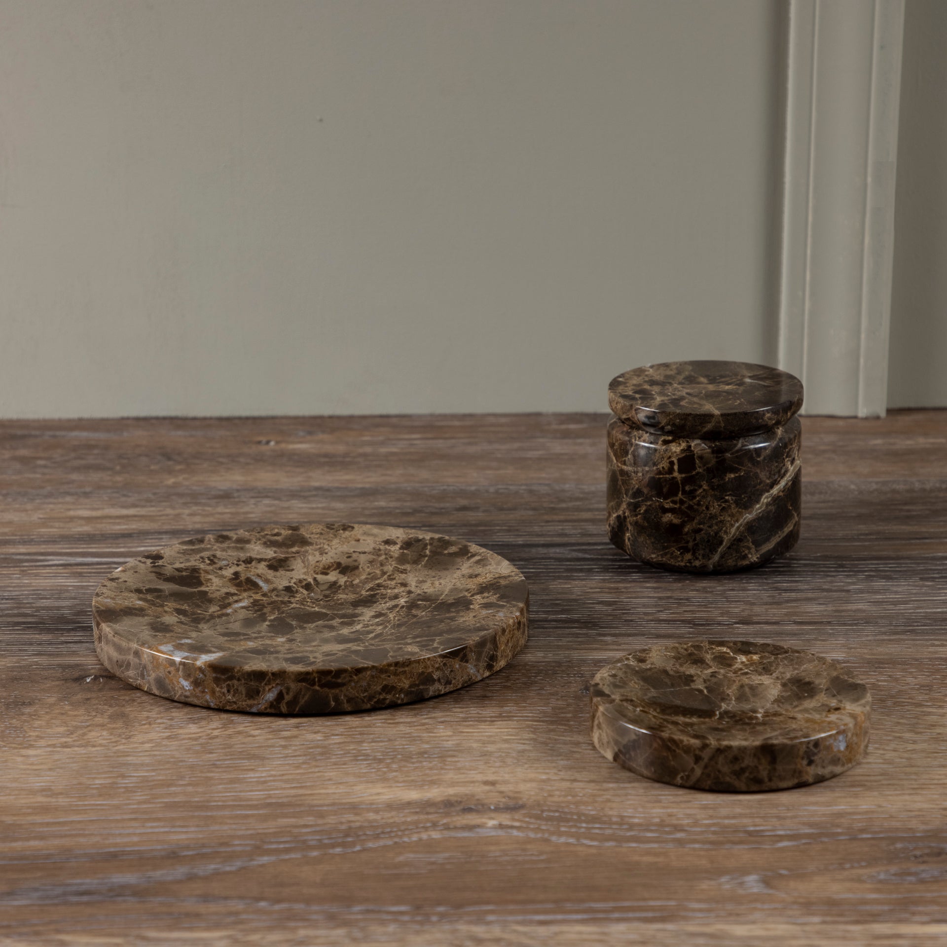 Pesa Marble Storage Box, Brown