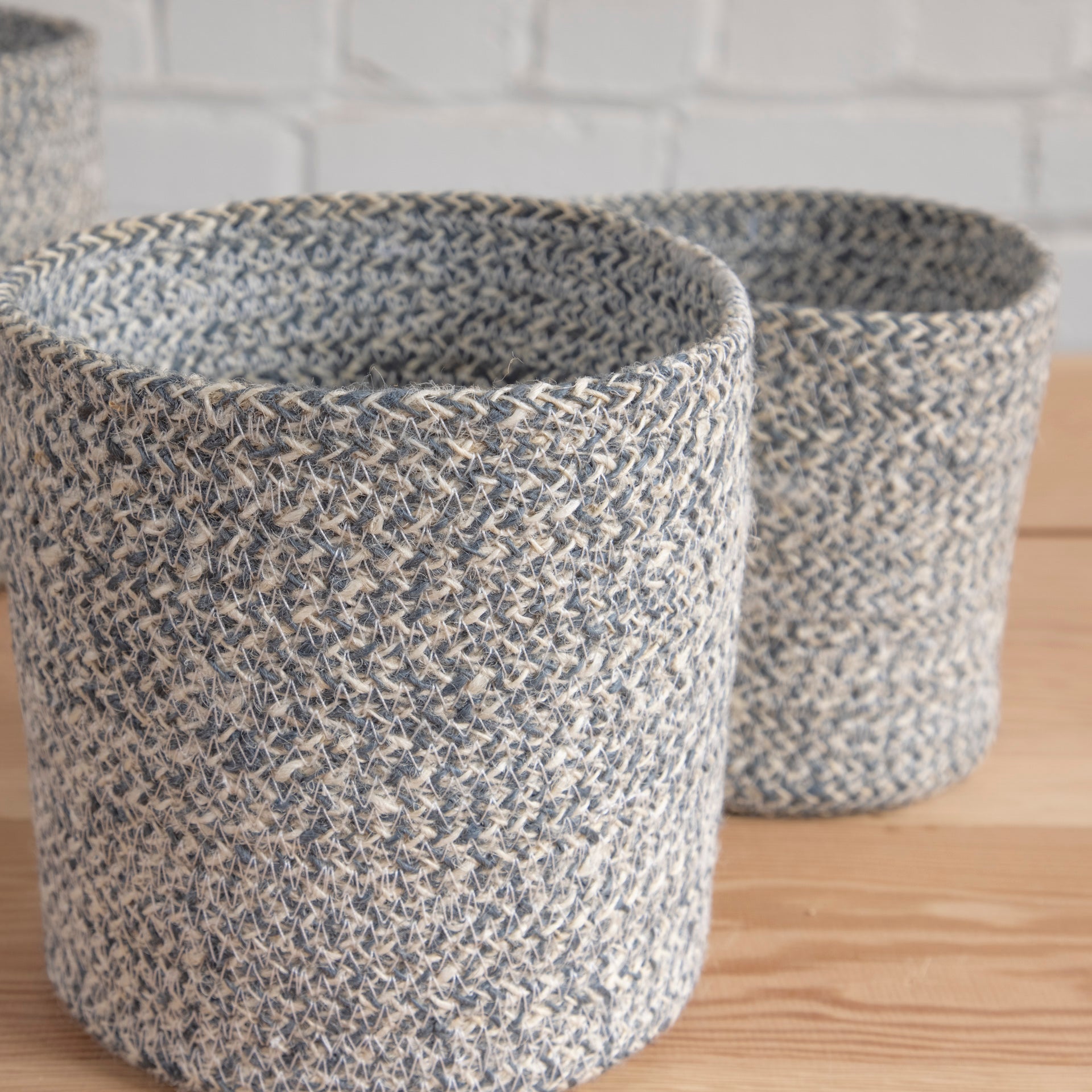 Melia Cachepot Slate, Set of 4