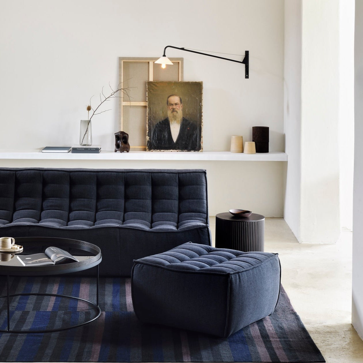 Roller Max Side Table with Removable Cover, Round