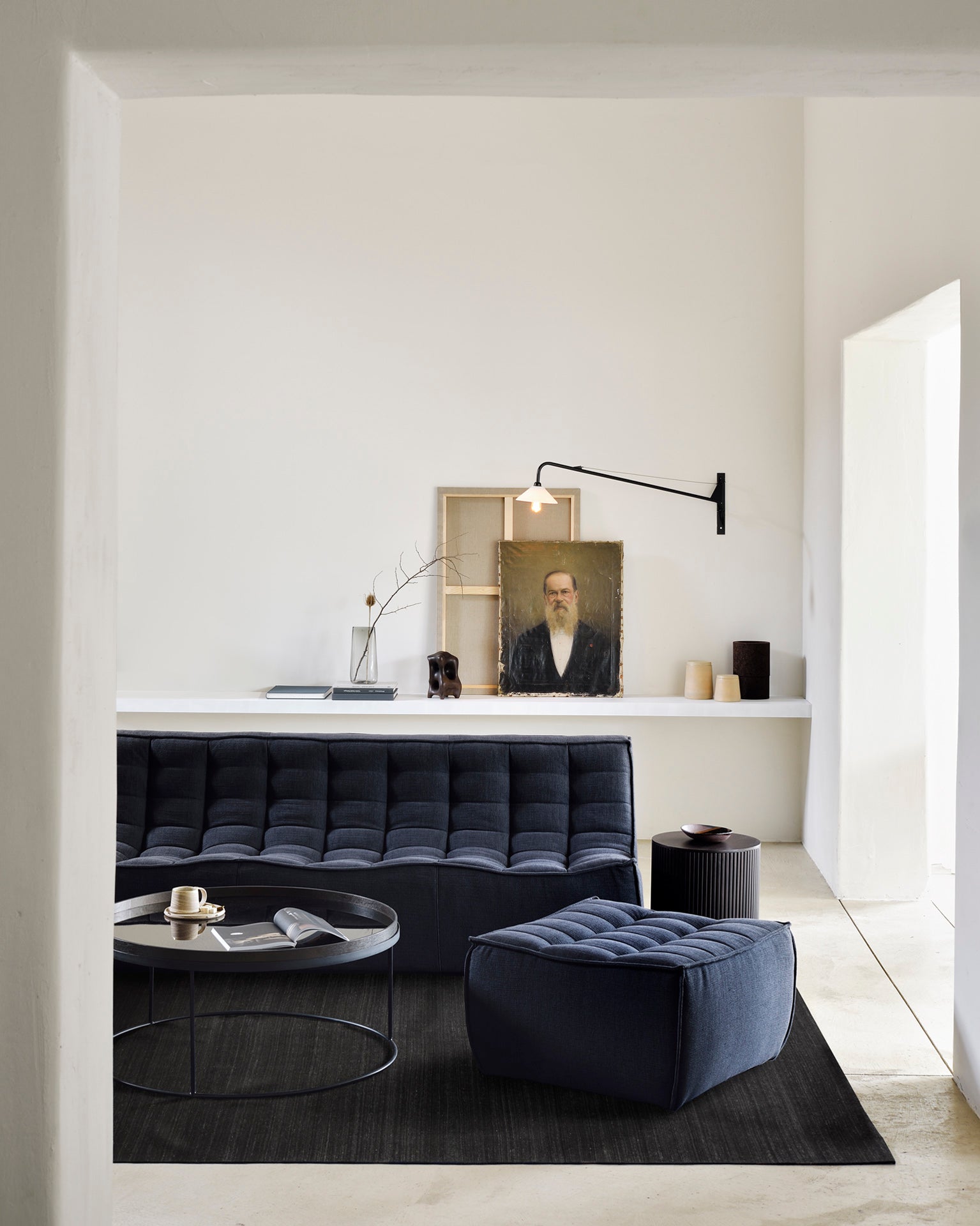 N701 3 Seater Eco Fabric Sofa, Graphite