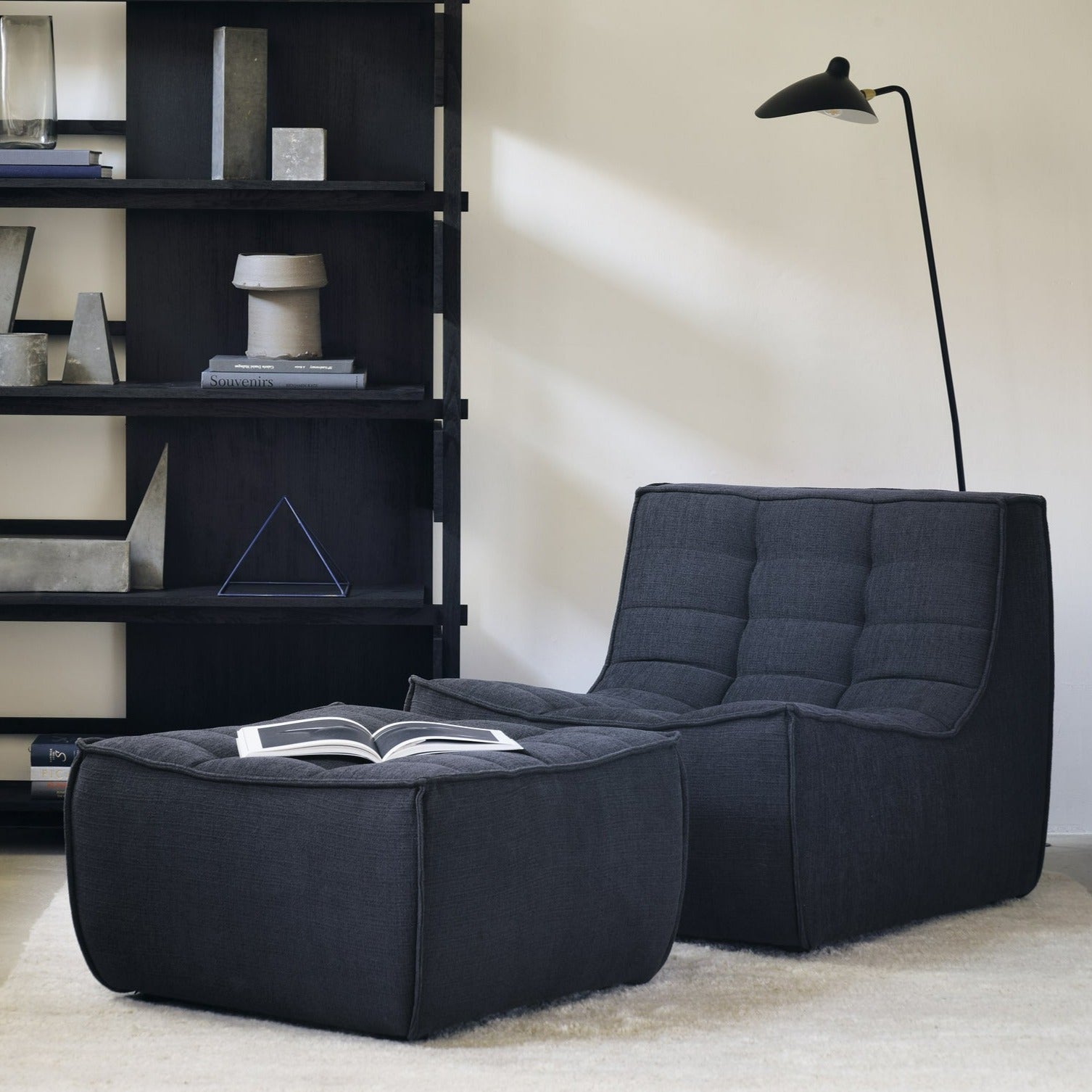 N701 Single Seater Eco Fabric Sofa, Graphite