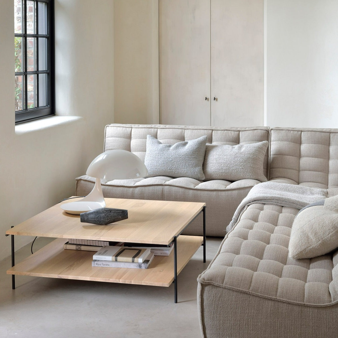 N701 2 Seater Sofa, Beige