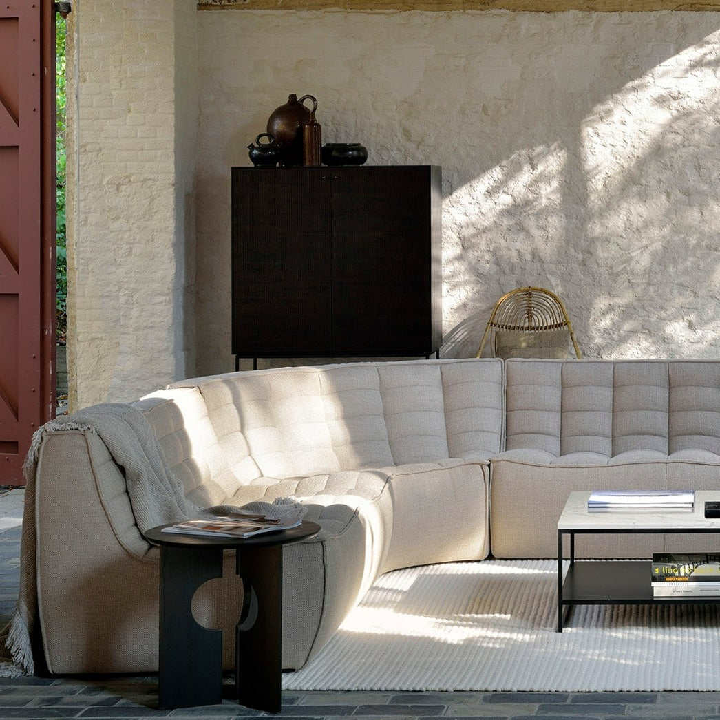 N701 Round Corner Sofa, Beige