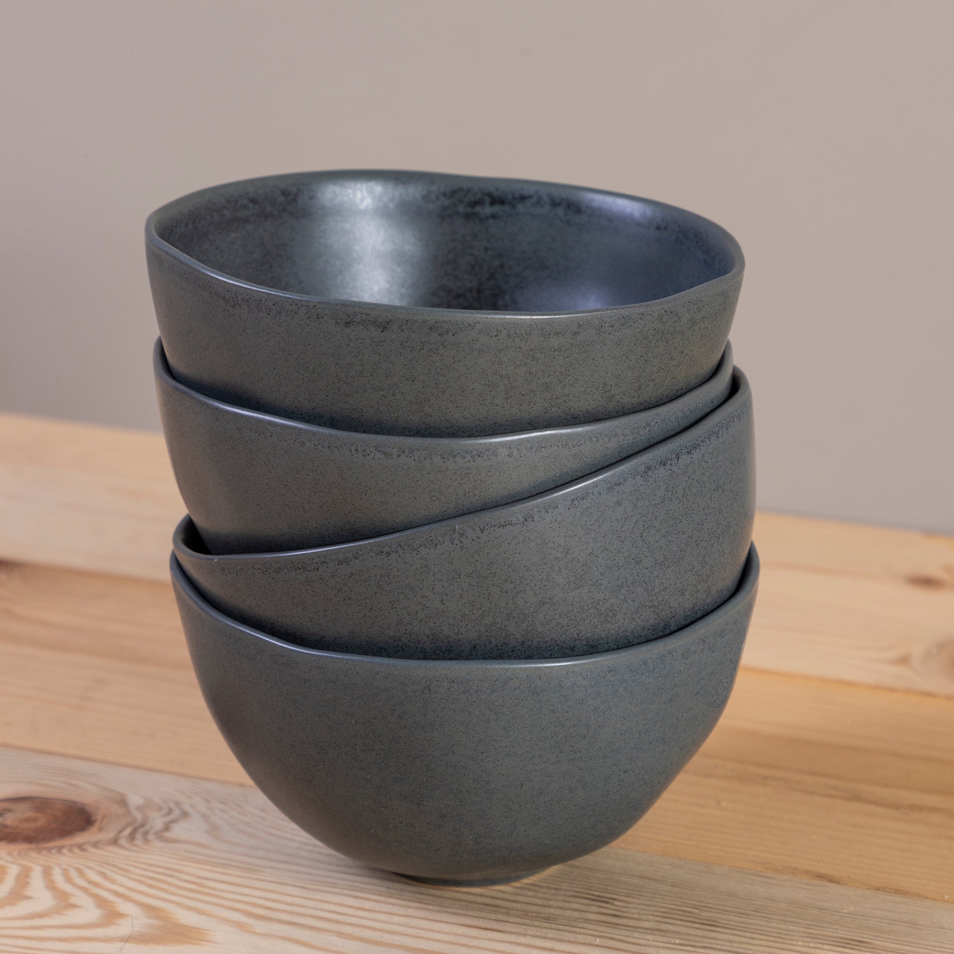 Livia Soup / Cereal Bowl, Black, Set of 6