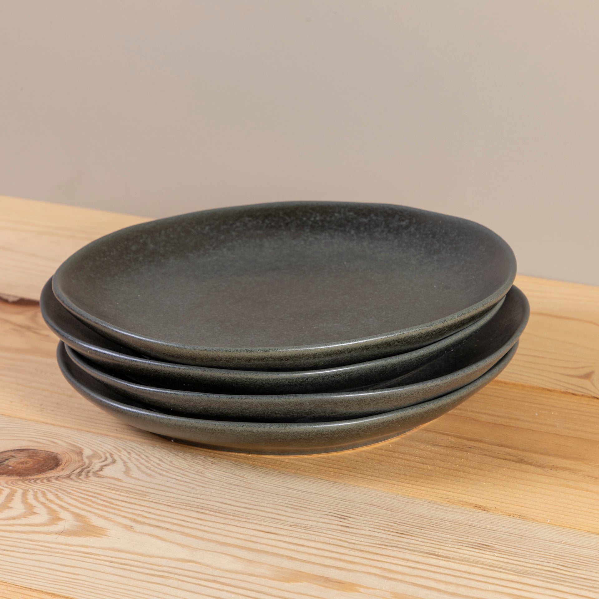 Livia Side Plate, Black, Set of 6