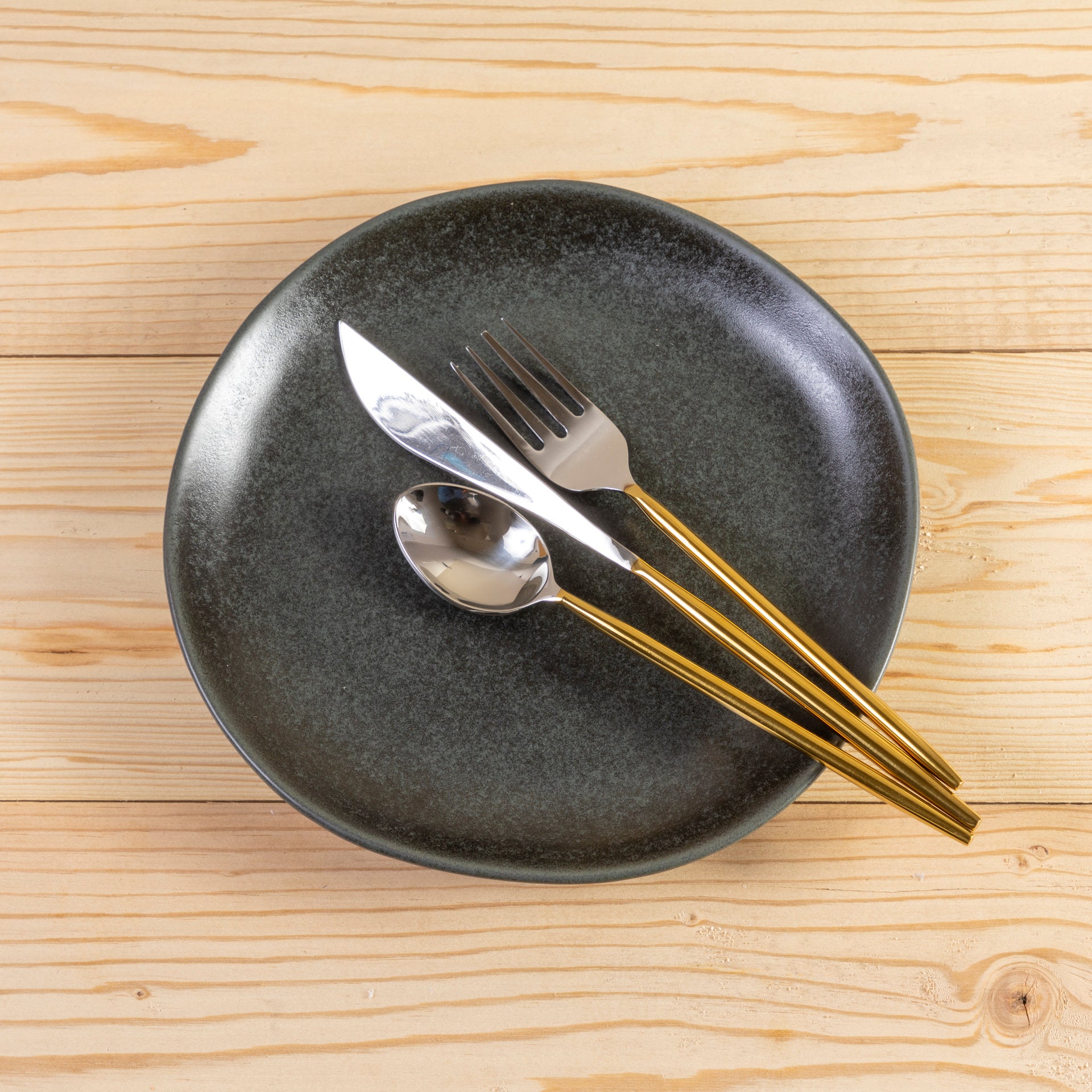 Livia Side Plate, Black, Set of 6