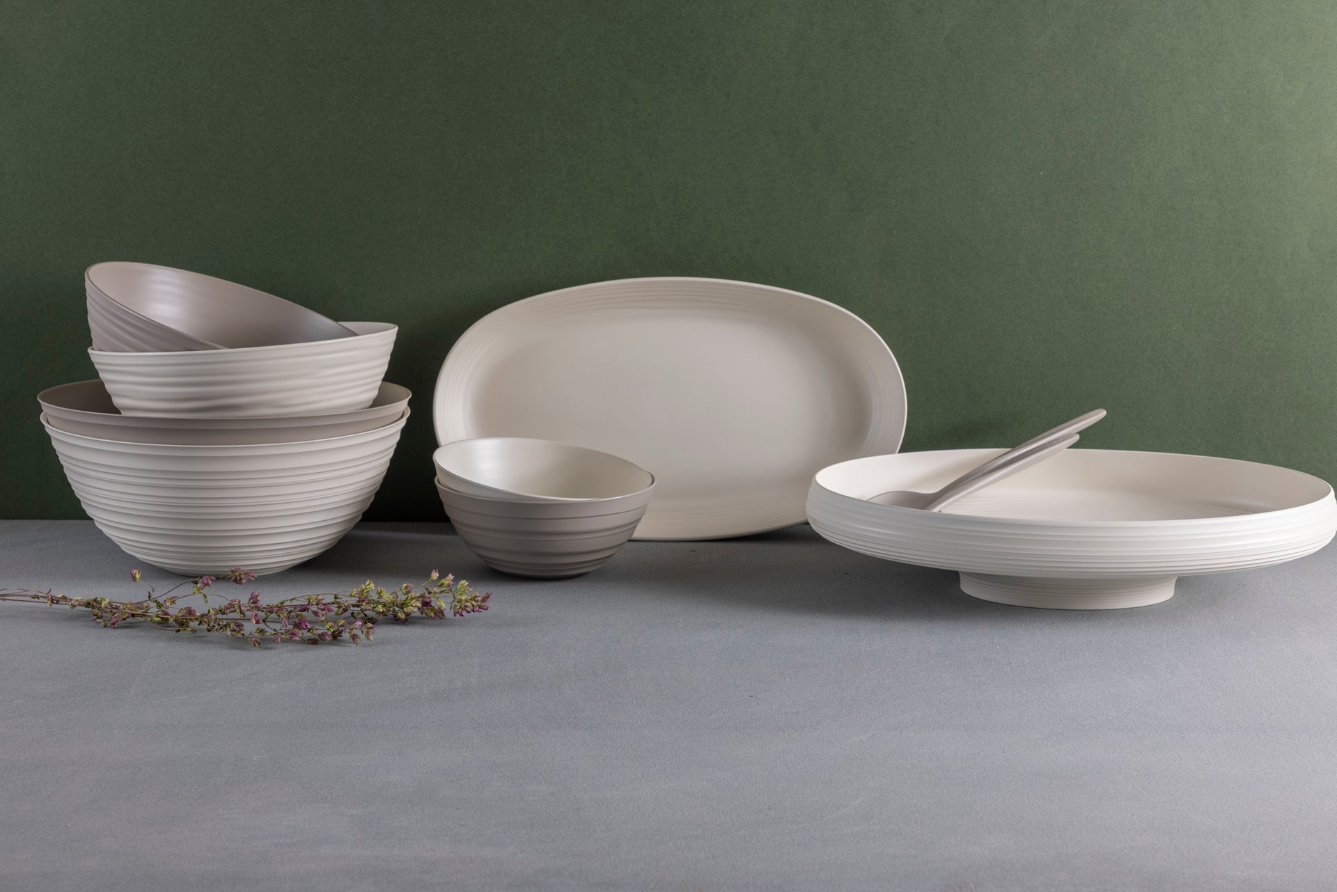 Tierra Serving Bowl, Extra-Large, Taupe