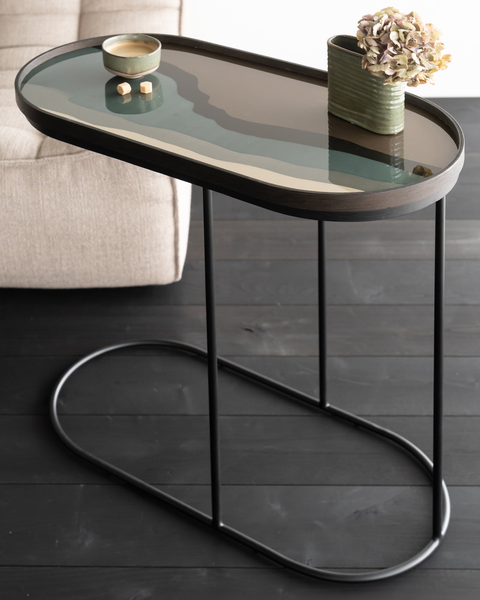 Oblong Tray Side Table (Tray Not Included)