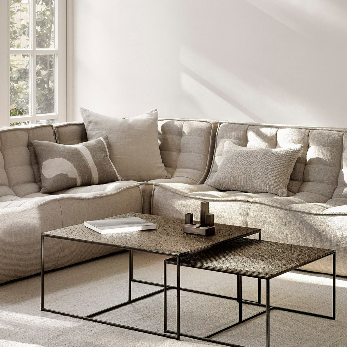 N701 Corner Sofa, Beige