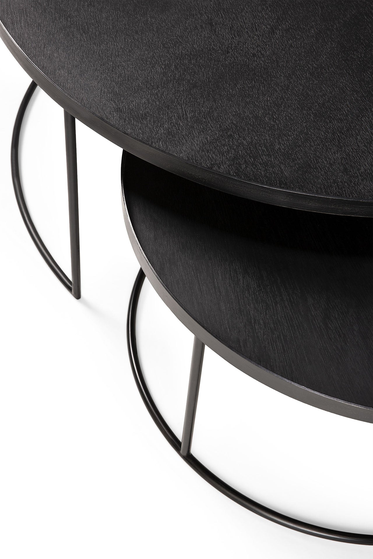 Round Tray Coffee Table Set, L & XL (Trays Not Included)