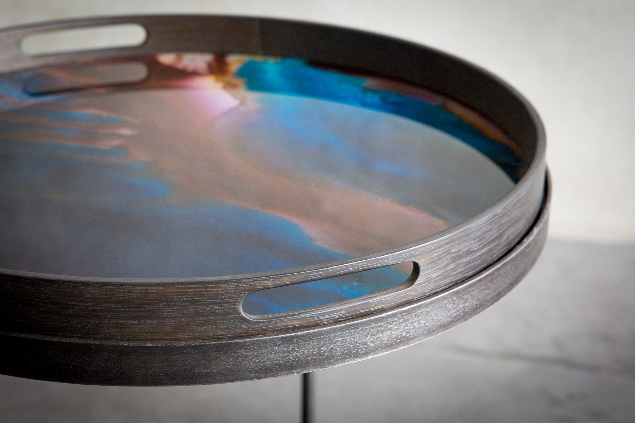 Round Tray Side Table, Small (Tray Not Included)