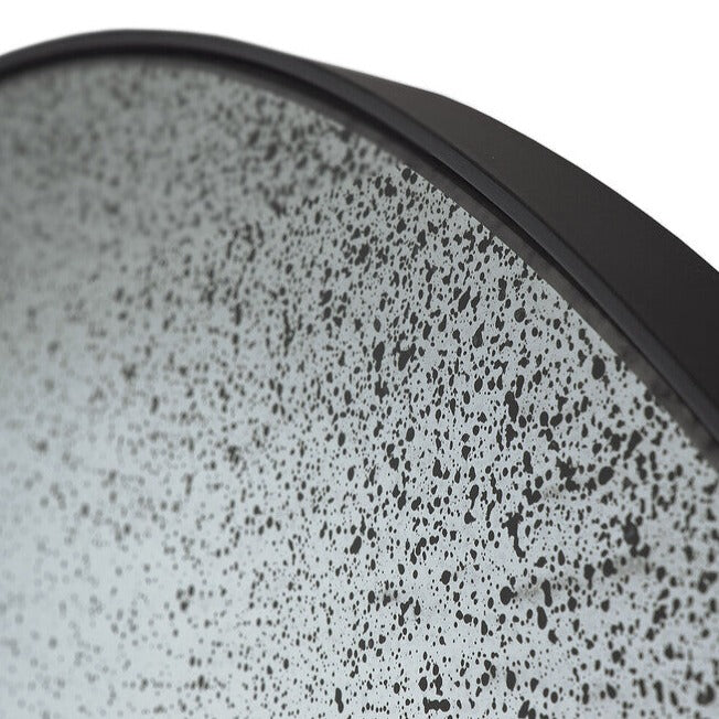 Aged Round Wall Mirror, 47.5", Clear