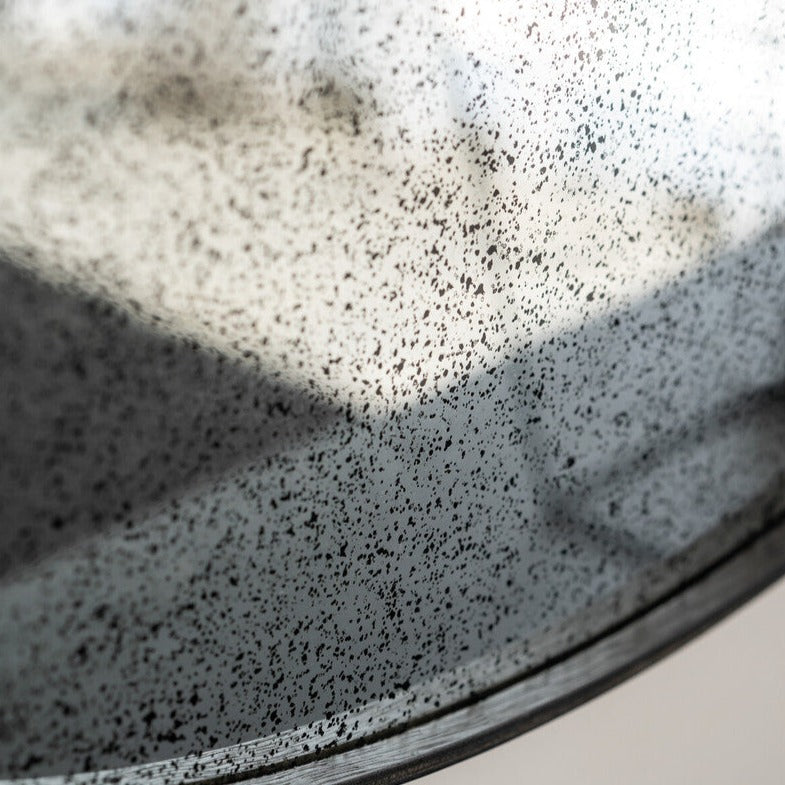 Aged Round Wall Mirror, 47.5", Clear