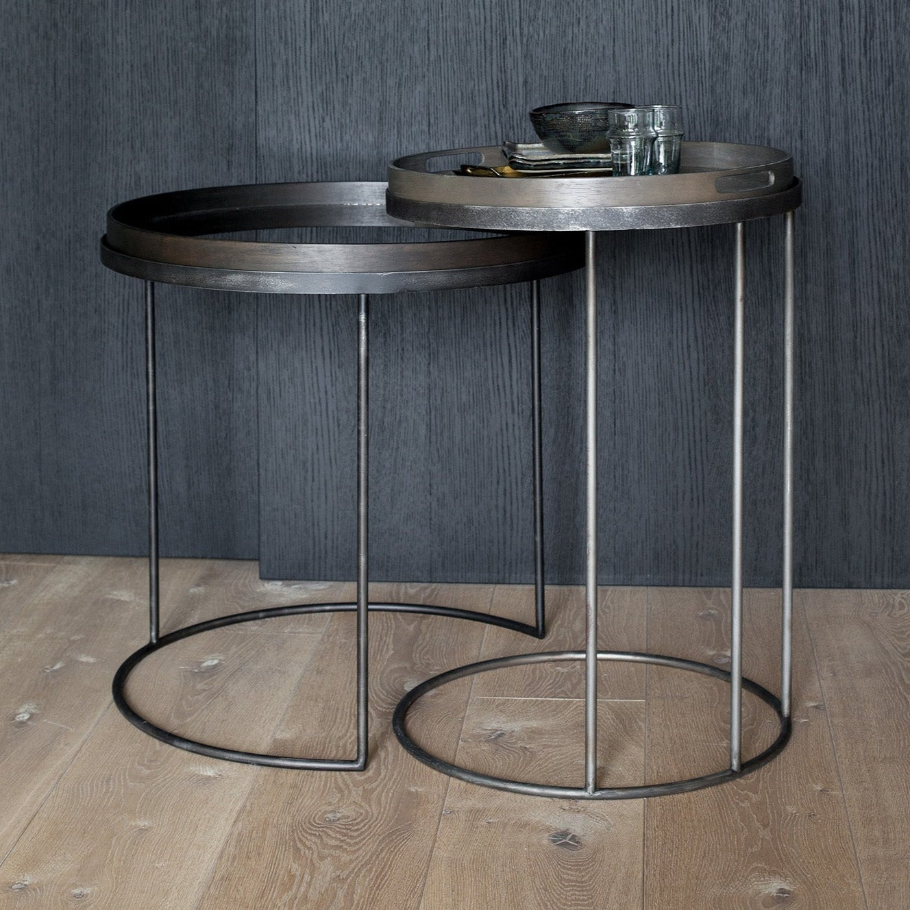 Round Tray Side Table, Small (Tray Not Included)