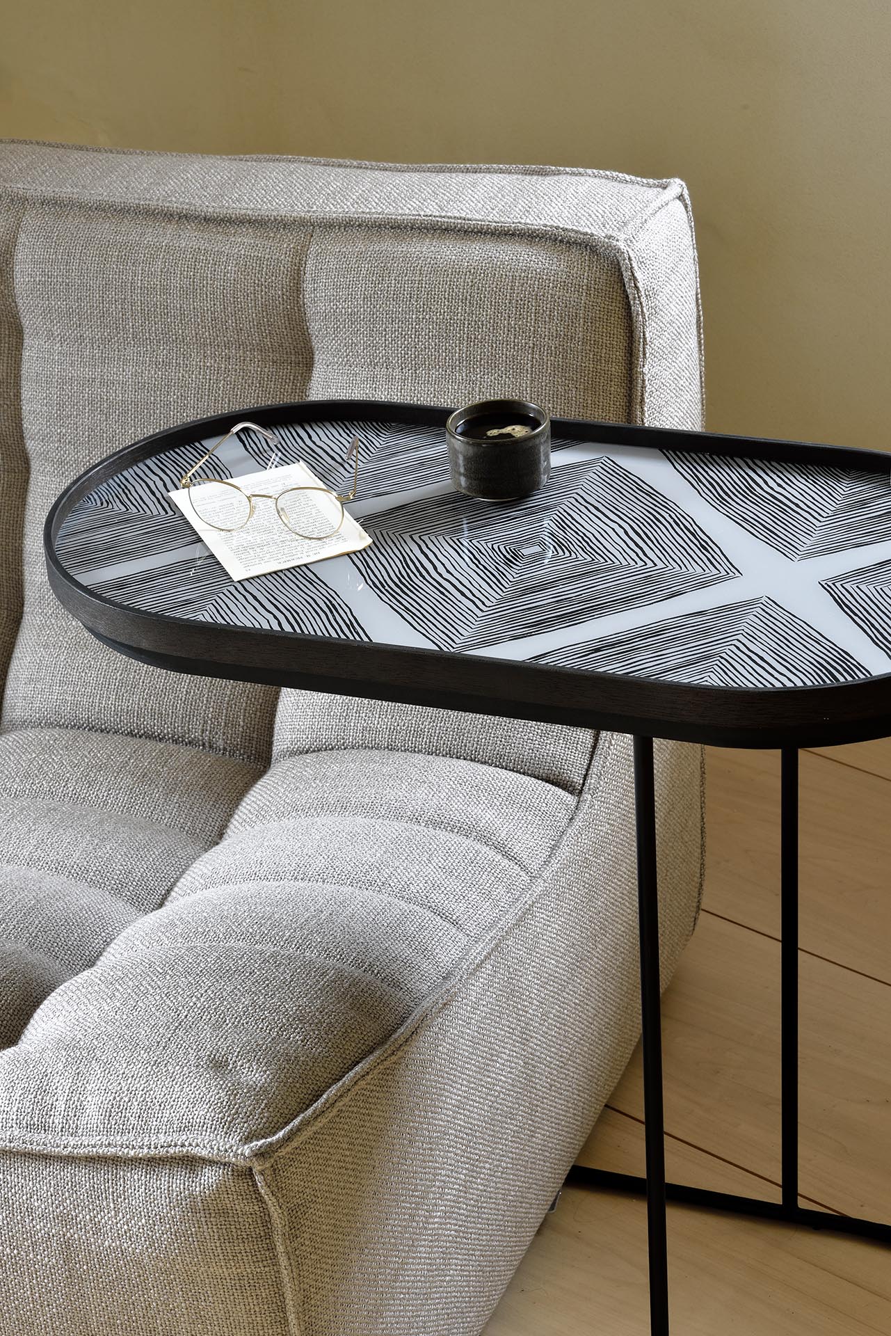 Oblong Tray Side Table (Tray Not Included)