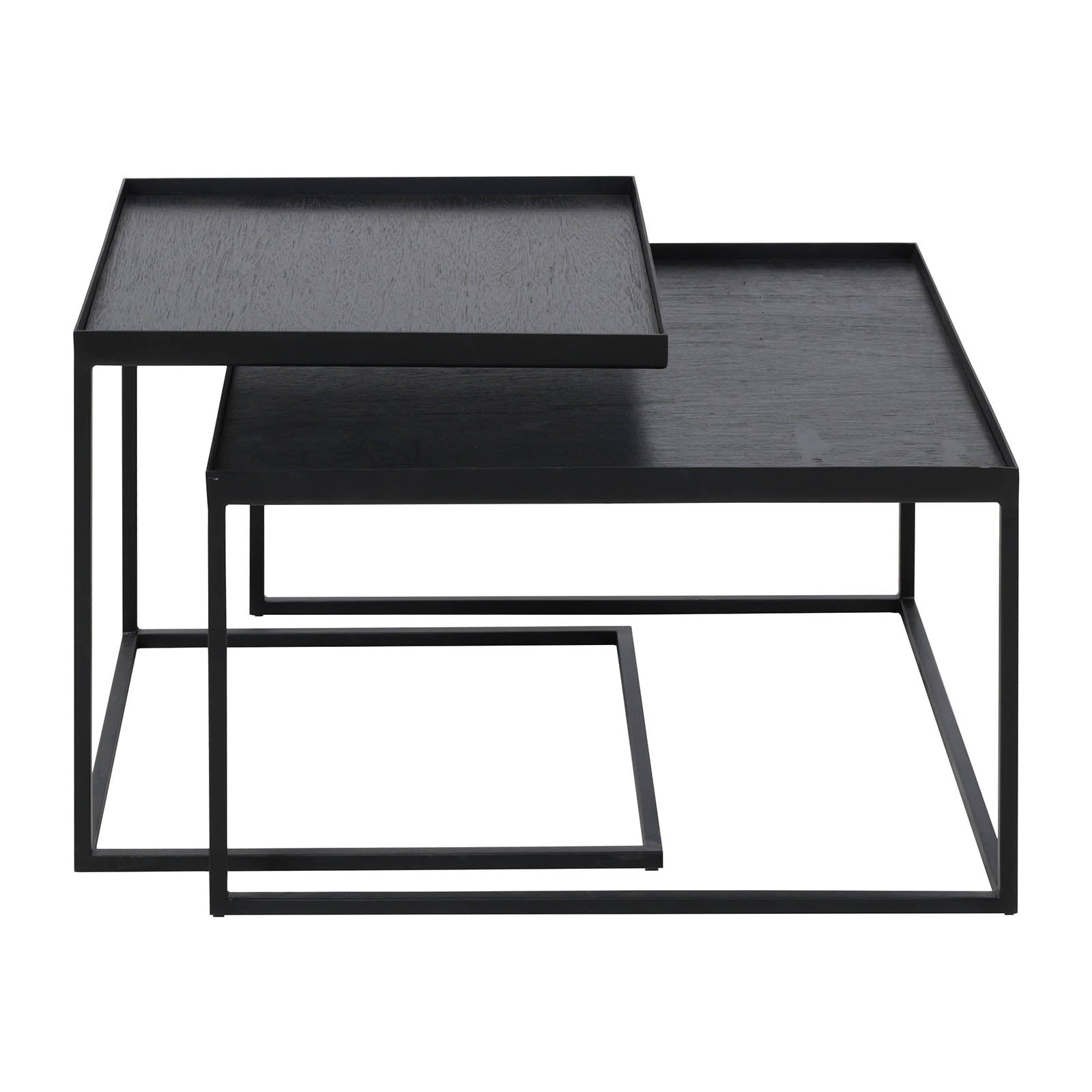 Square Tray Coffee Table Set, S & L (Trays Not Included)