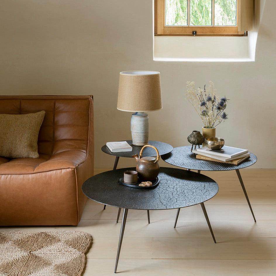 Luna Coffee Table, Whisky Lava, 20"