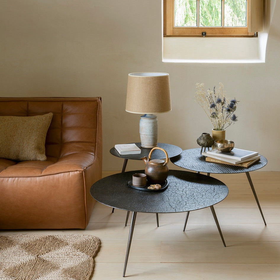 Luna Coffee Table, Whisky Lava, 31.5"