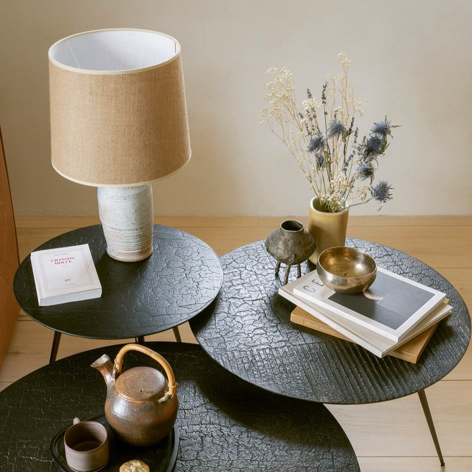 Luna Coffee Table, Whisky Lava, 20"