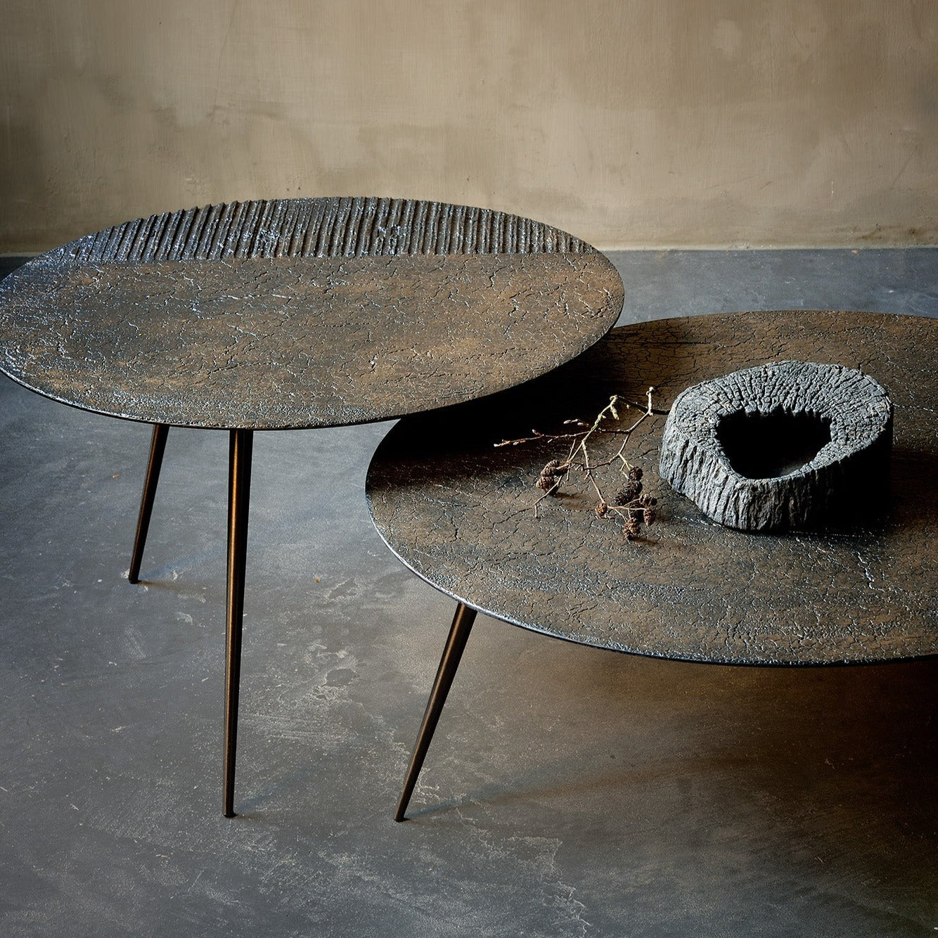 Luna Coffee Table, Whisky Lava, 31.5"