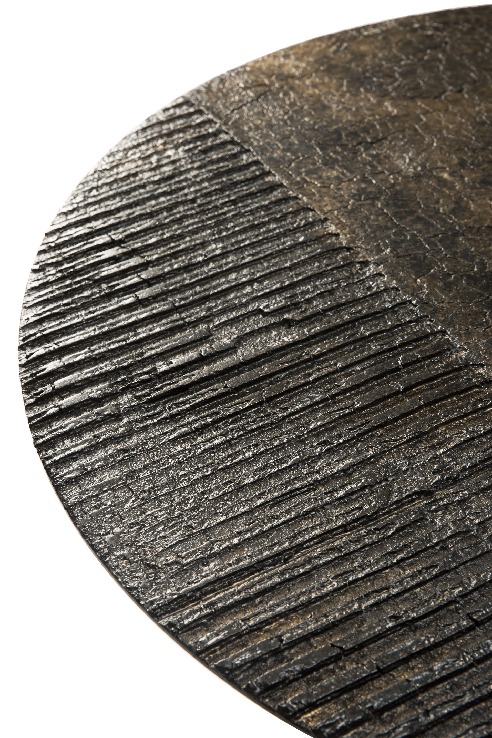 Luna Coffee Table, Whisky Lava & Linear, 26"