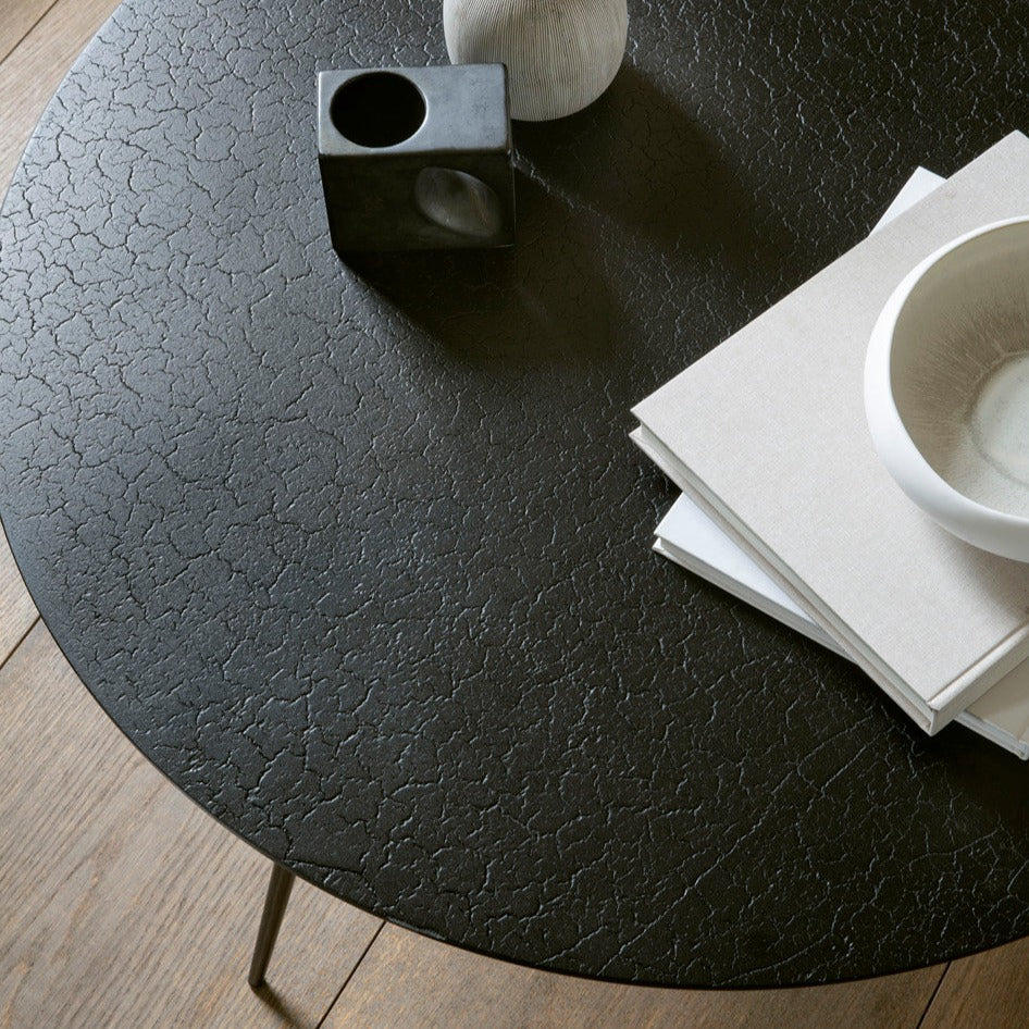 Luna Coffee Table, Black Lava, 20&quot;