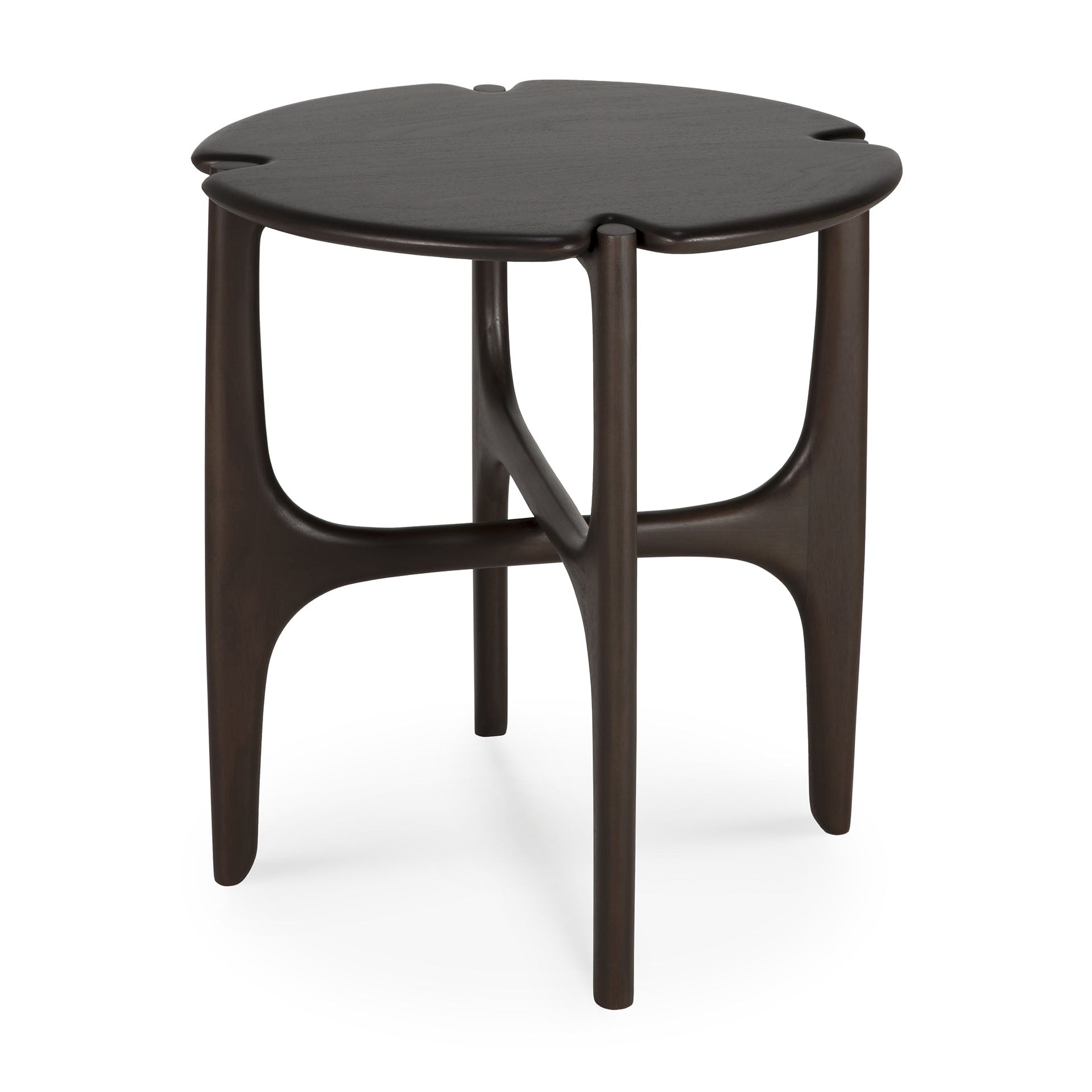 Pi Side Table, Dark Mahogany