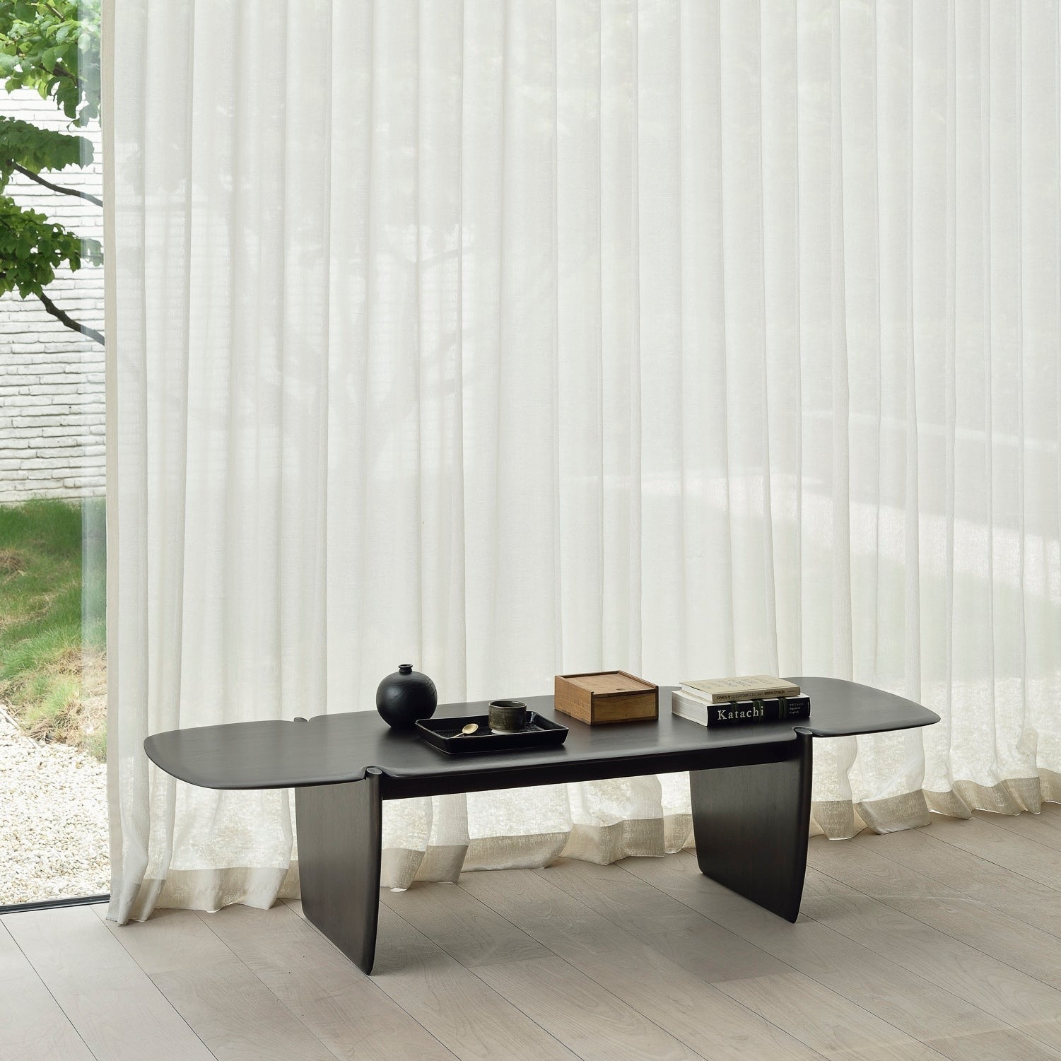 Pi Coffee Table, Dark Mahogany