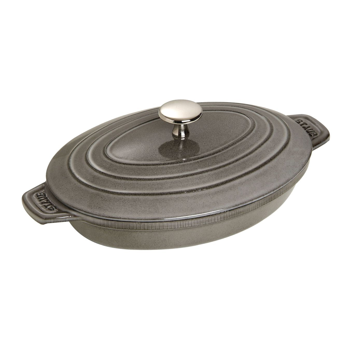 Staub - Oval Hot Plate Graphite Grey