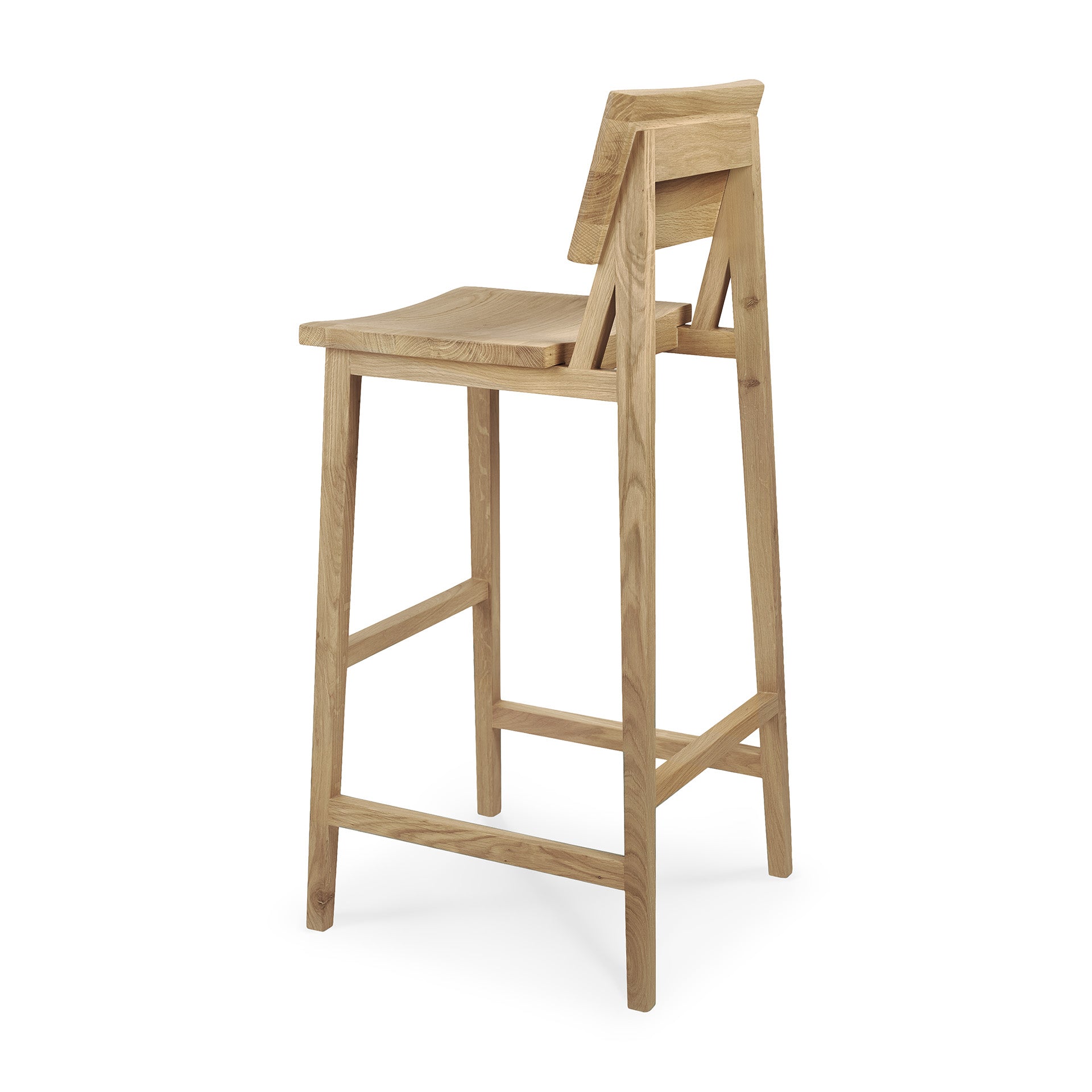 N4 Bar Stool, Varnished Oak