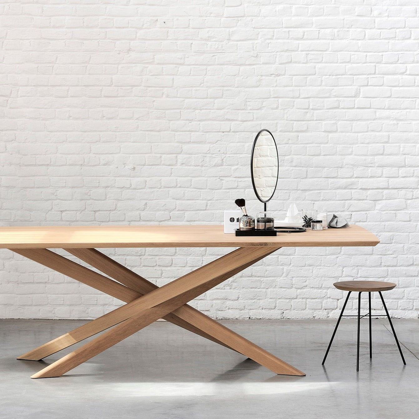 Mikado Solid Oak Rectangular Dining Table, 94.5"