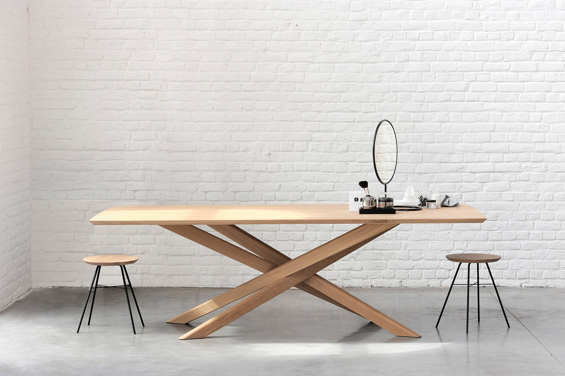 Mikado Solid Oak Rectangular Dining Table, 94.5&quot;