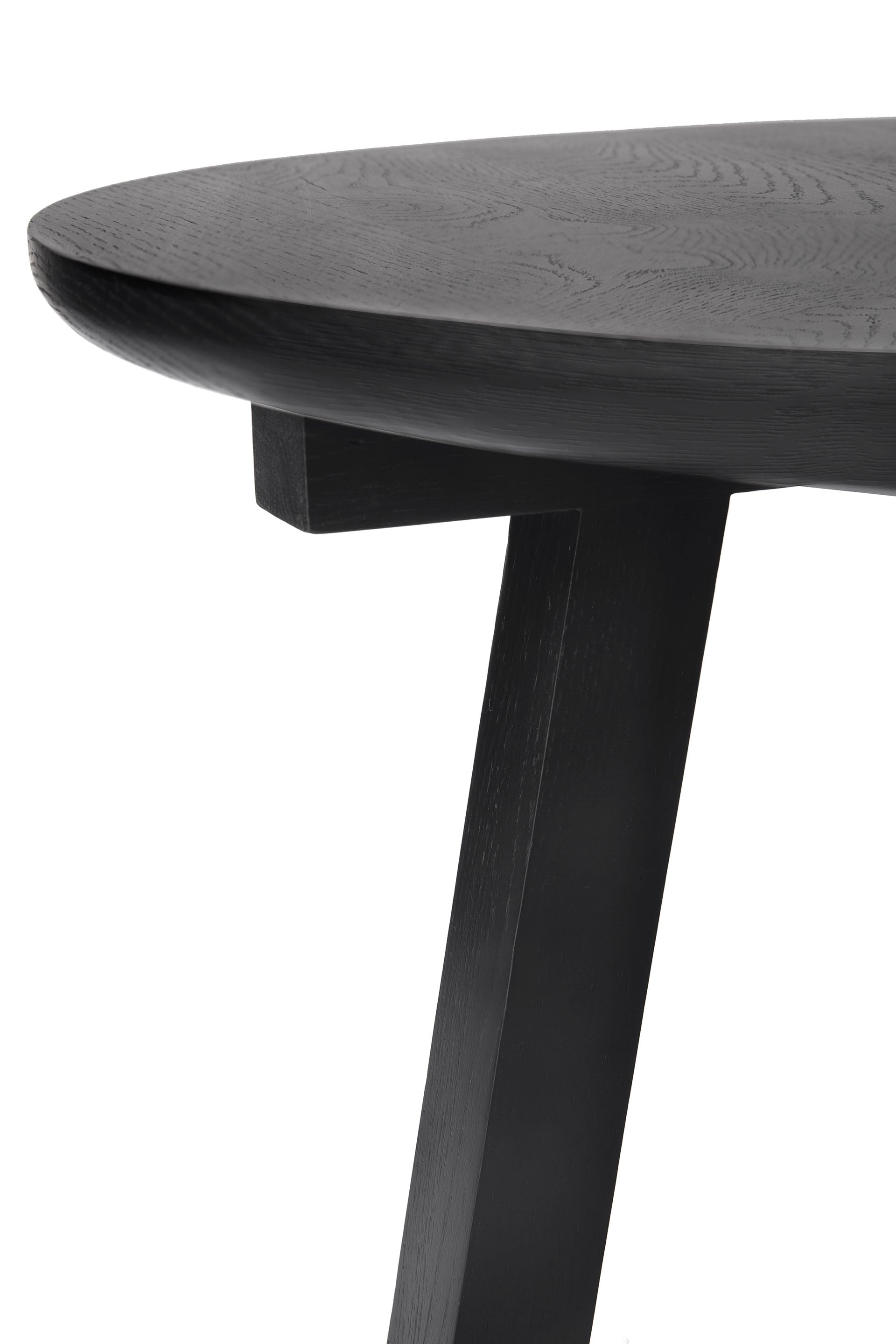 Tripod Side Table, Black Oak