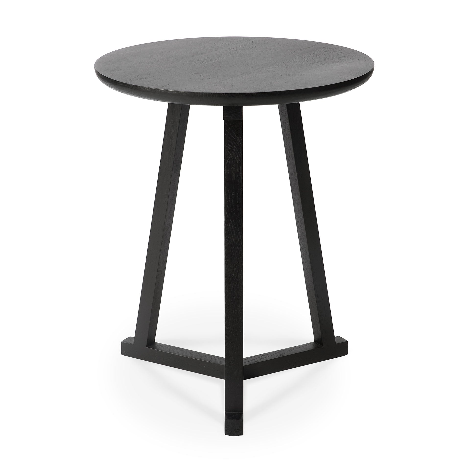 Tripod Side Table, Black Oak