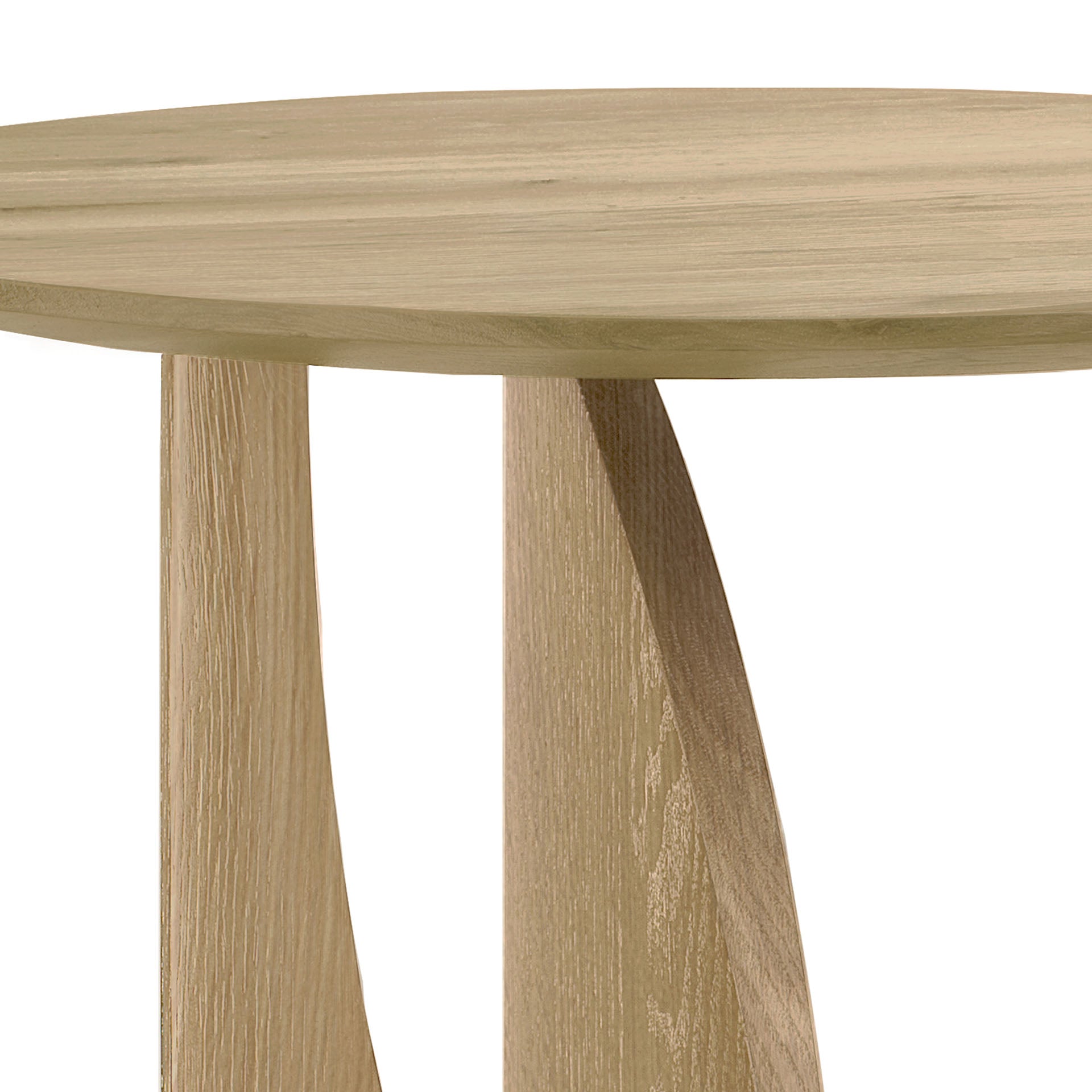 Geometric Side Table, Oak