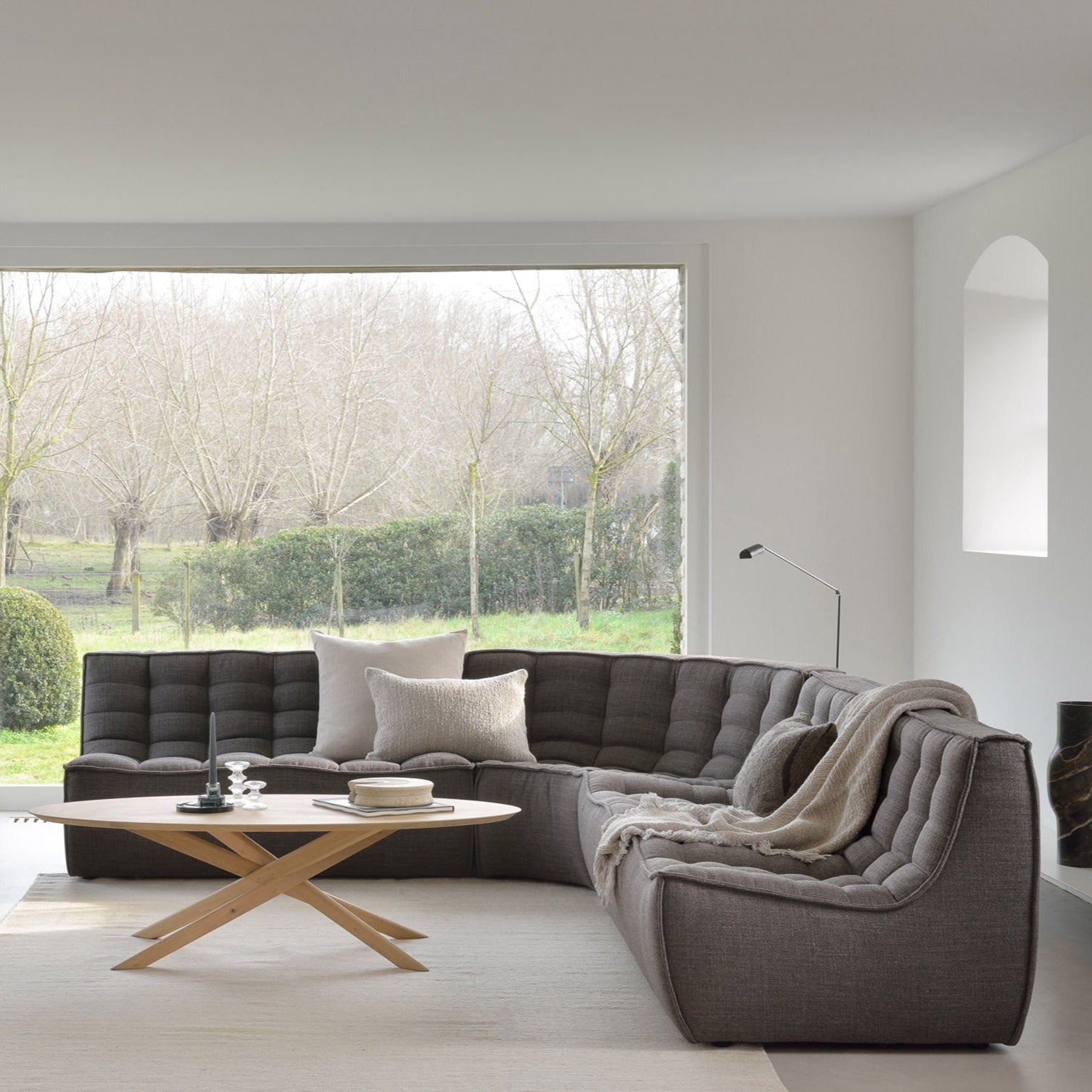 Mikado Solid Oak Oval Coffee Table