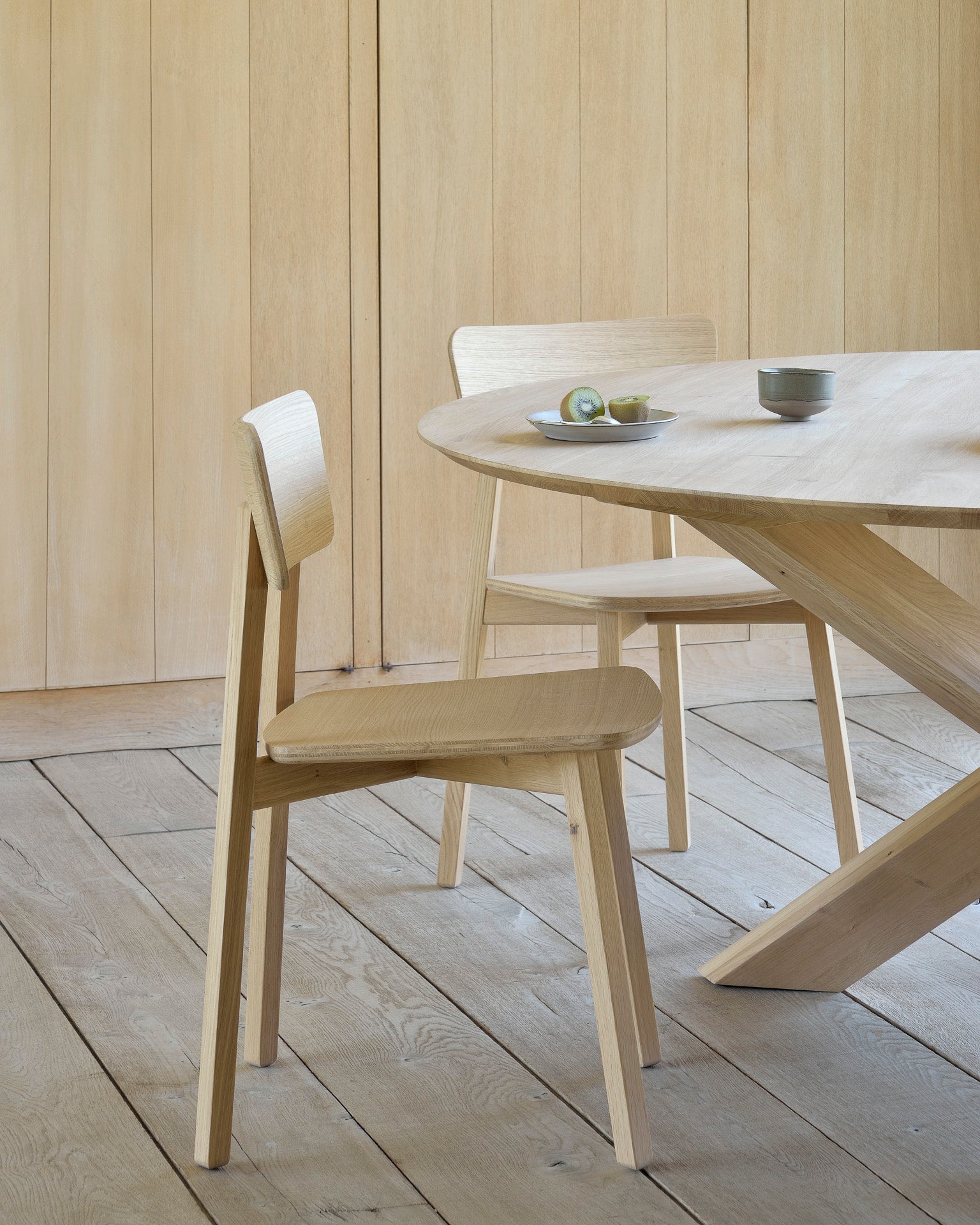 Casale Dining Chair, Varnished Oak