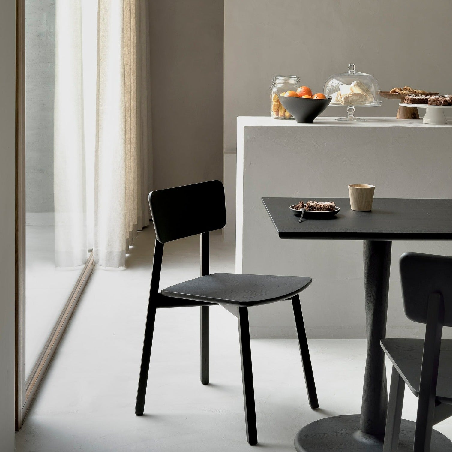 Casale Dining Chair, Black Oak