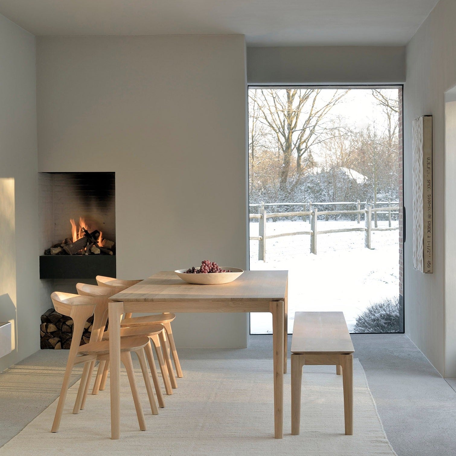 Bok Solid Oak Dining Table, 79"