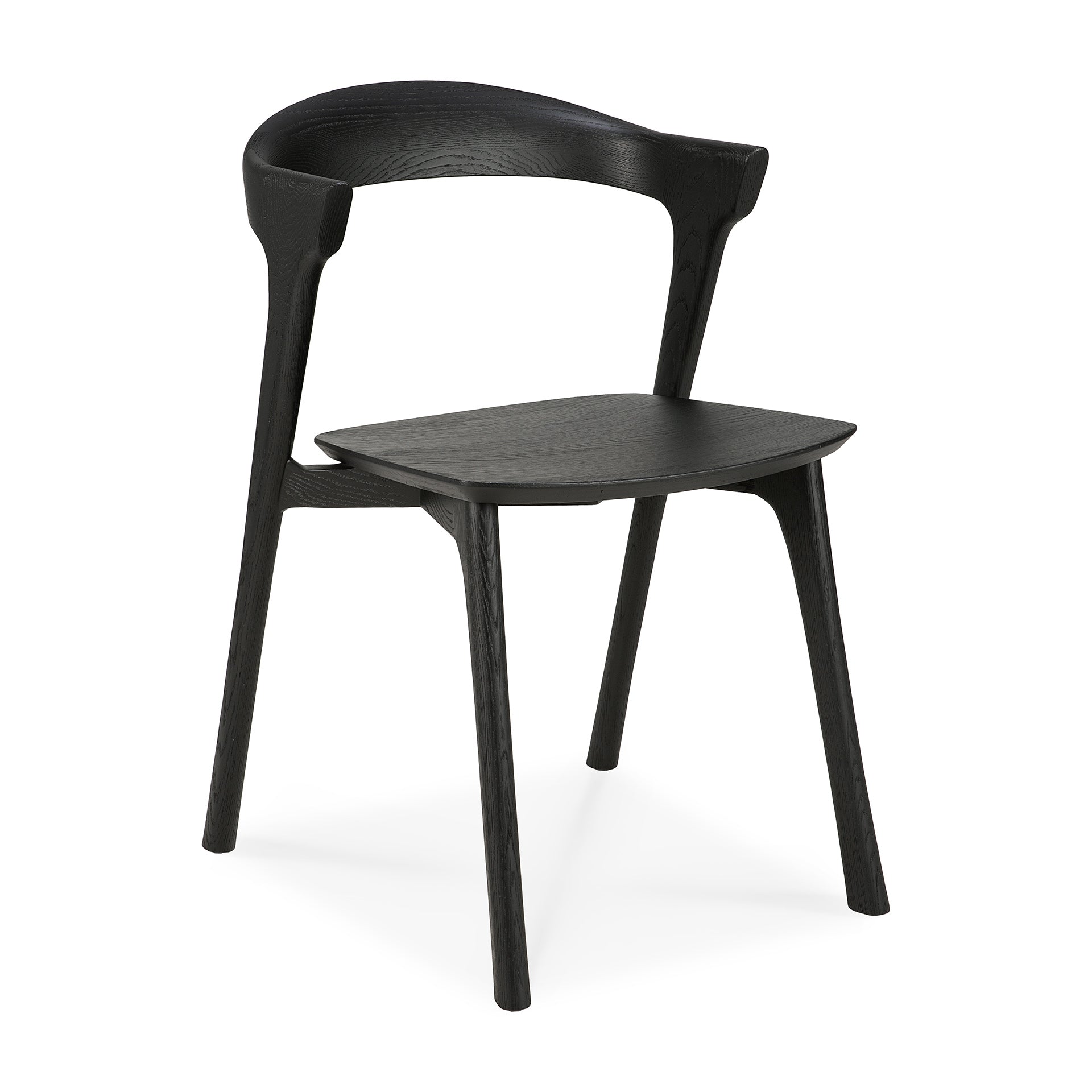 Bok Solid Black Oak Dining Chair