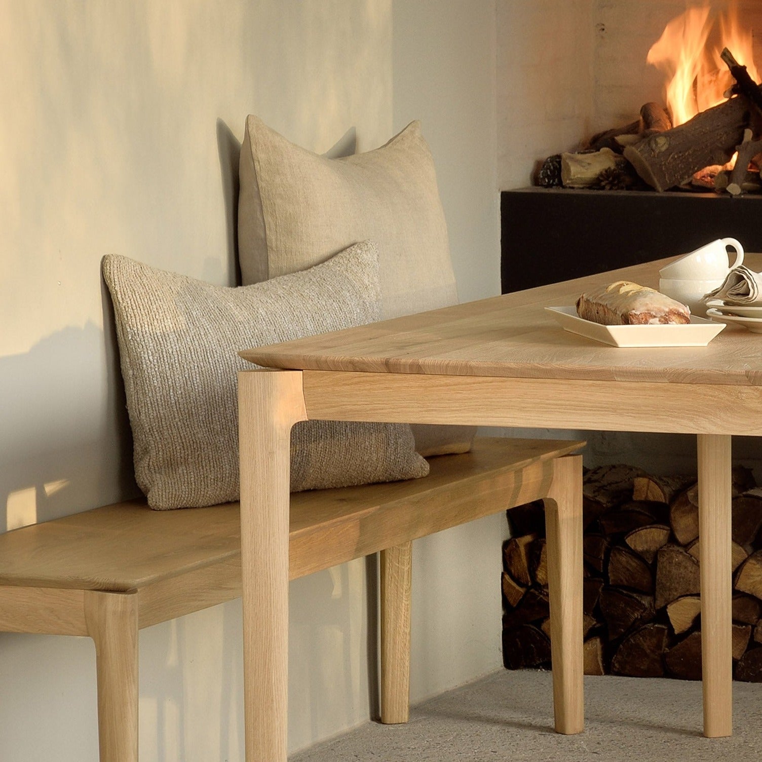 Bok Solid Oak Dining Table, 71"