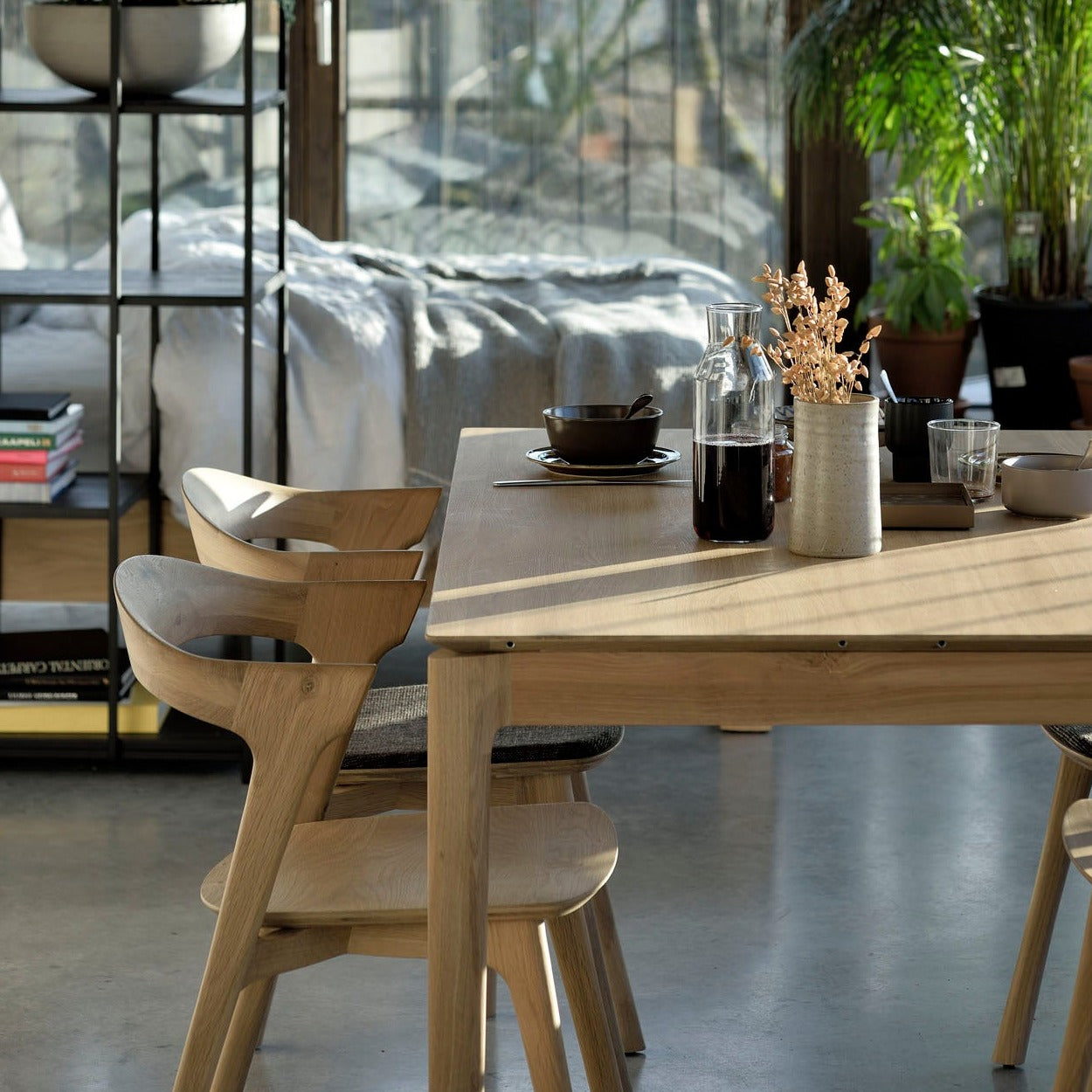 Bok Solid Oak Dining Table, 55"