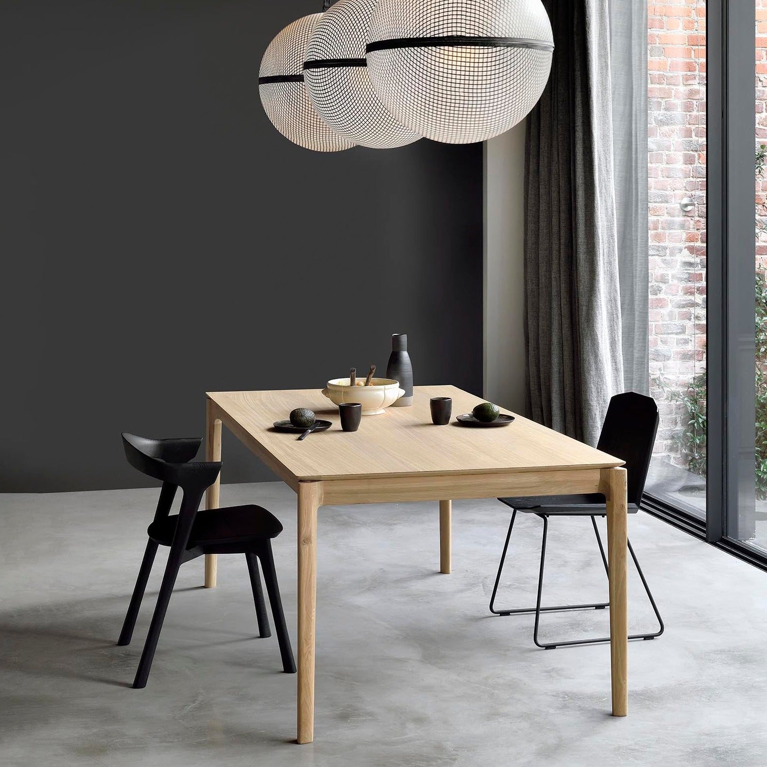 Bok Solid Oak Extendable Dining Table, 63"/ 94"