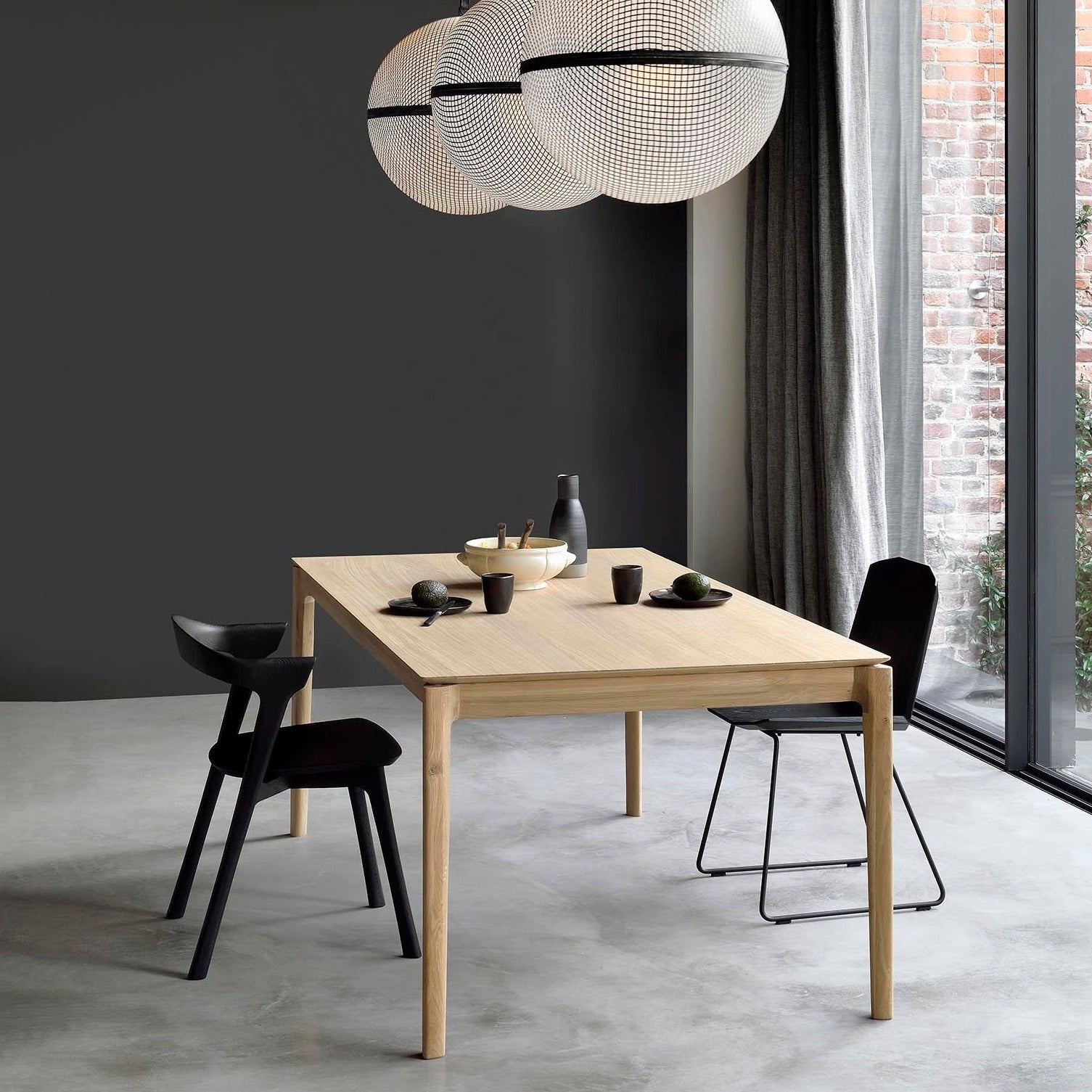 Bok Solid Oak Extendable Dining Table, 71"/ 110"