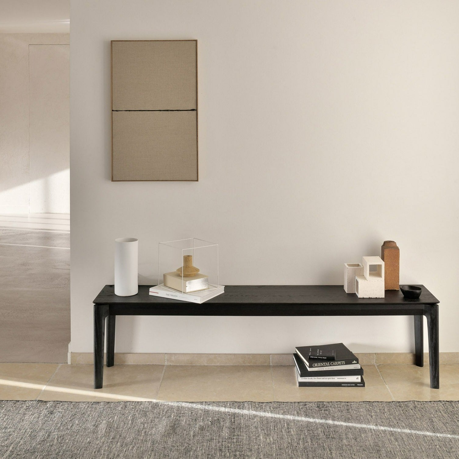 Bok Solid Black Oak Bench, 50"