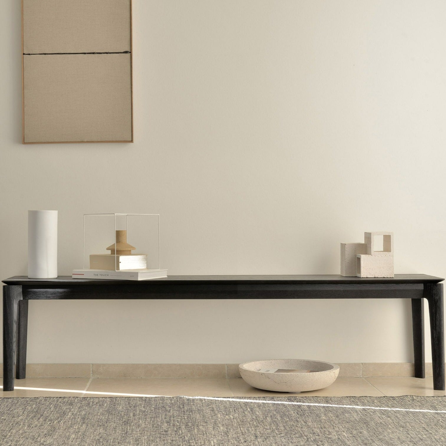 Bok Solid Black Oak Bench, 66"