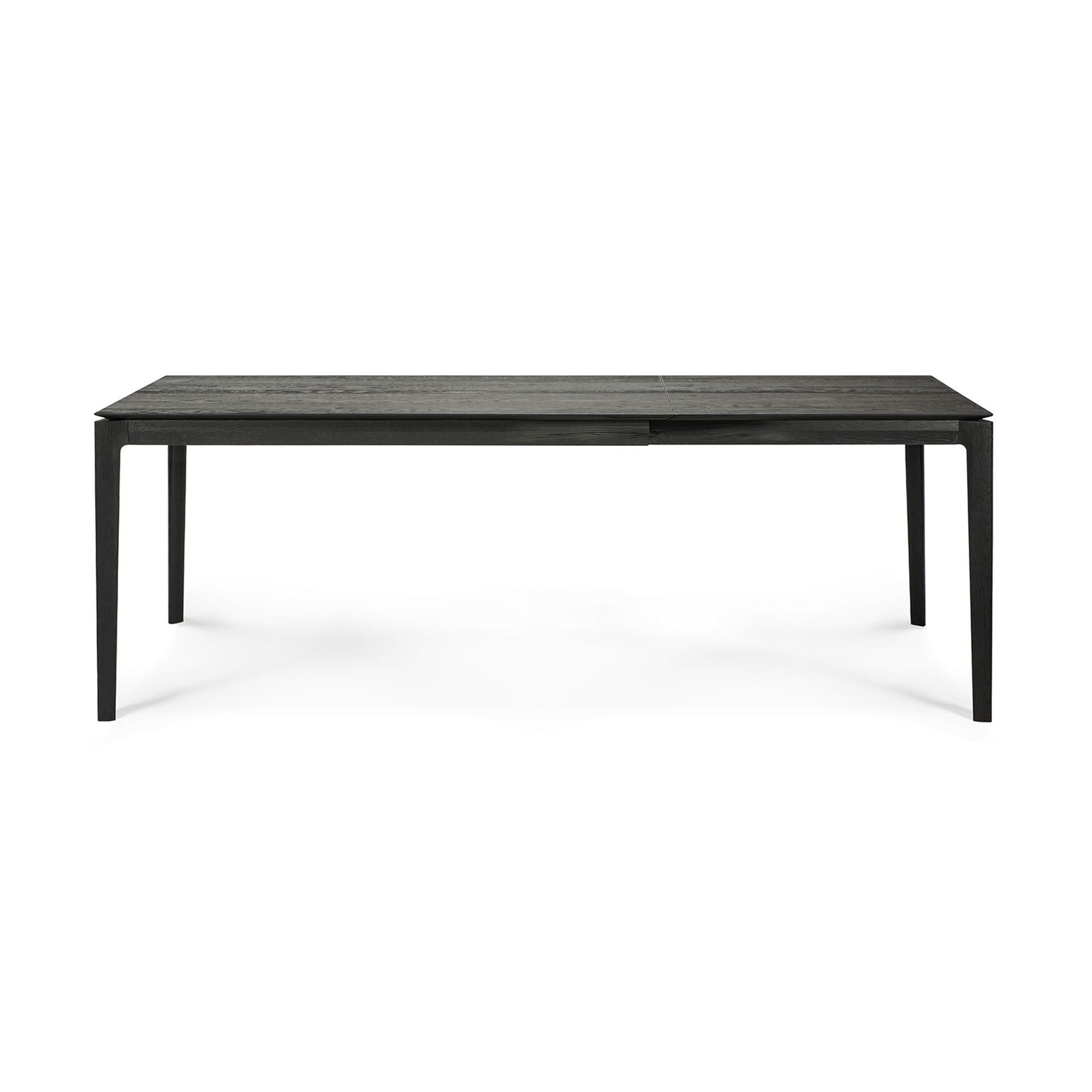 Bok Solid Black Oak Extendable Dining Table, 55.5"/ 87"