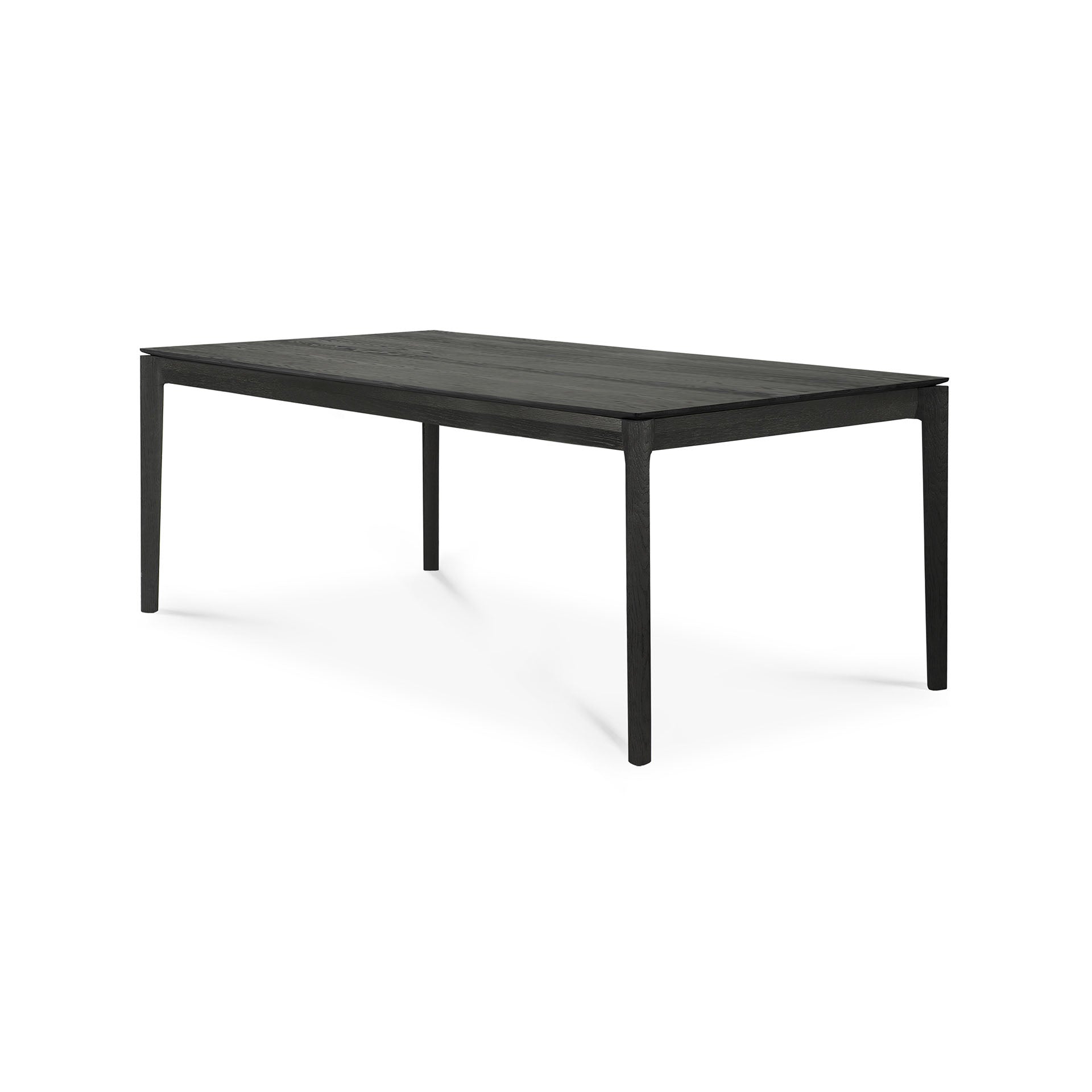 Bok Solid Black Oak Extendable Dining Table, 71"/ 110"