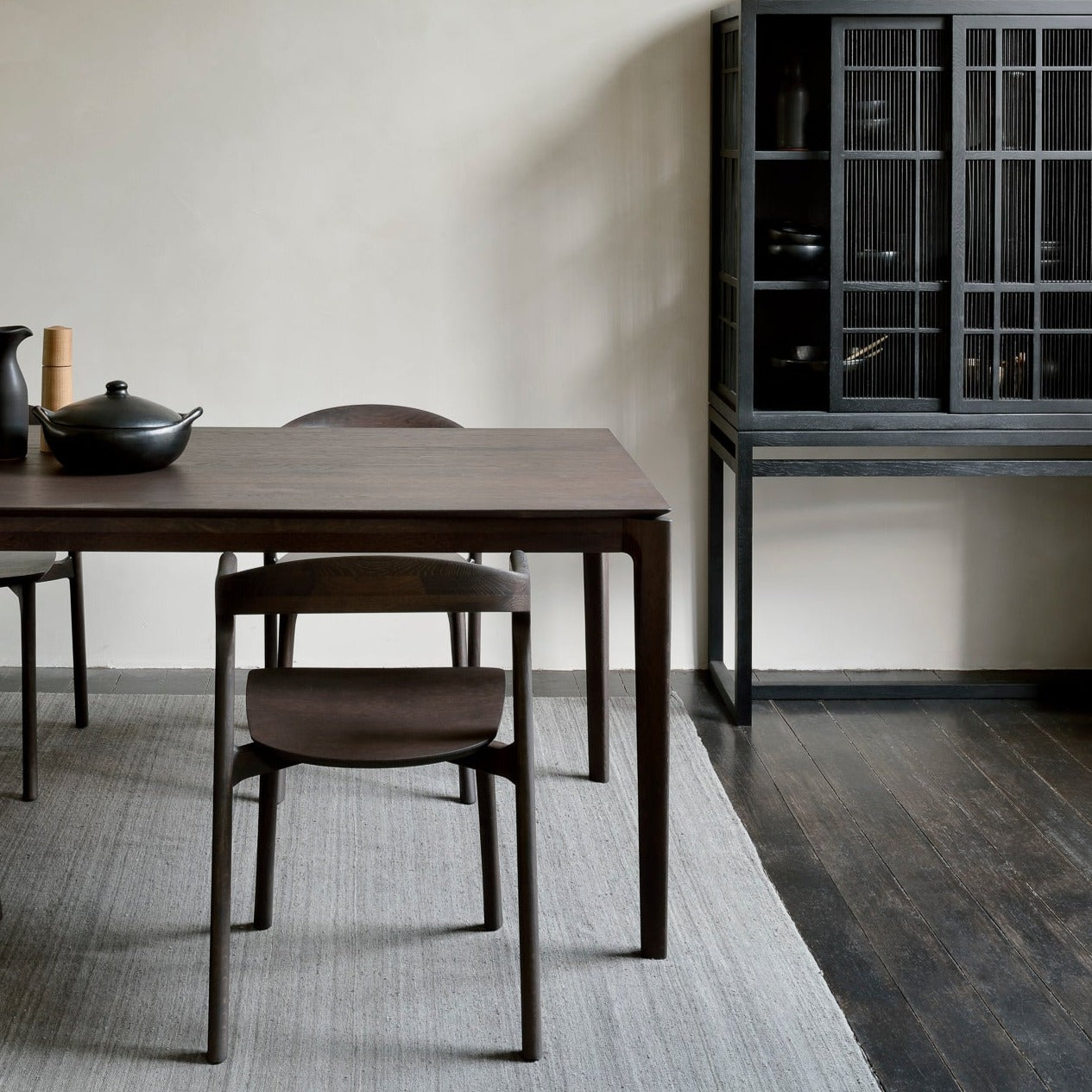 Bok Solid Brown Oak Dining Table, 55"