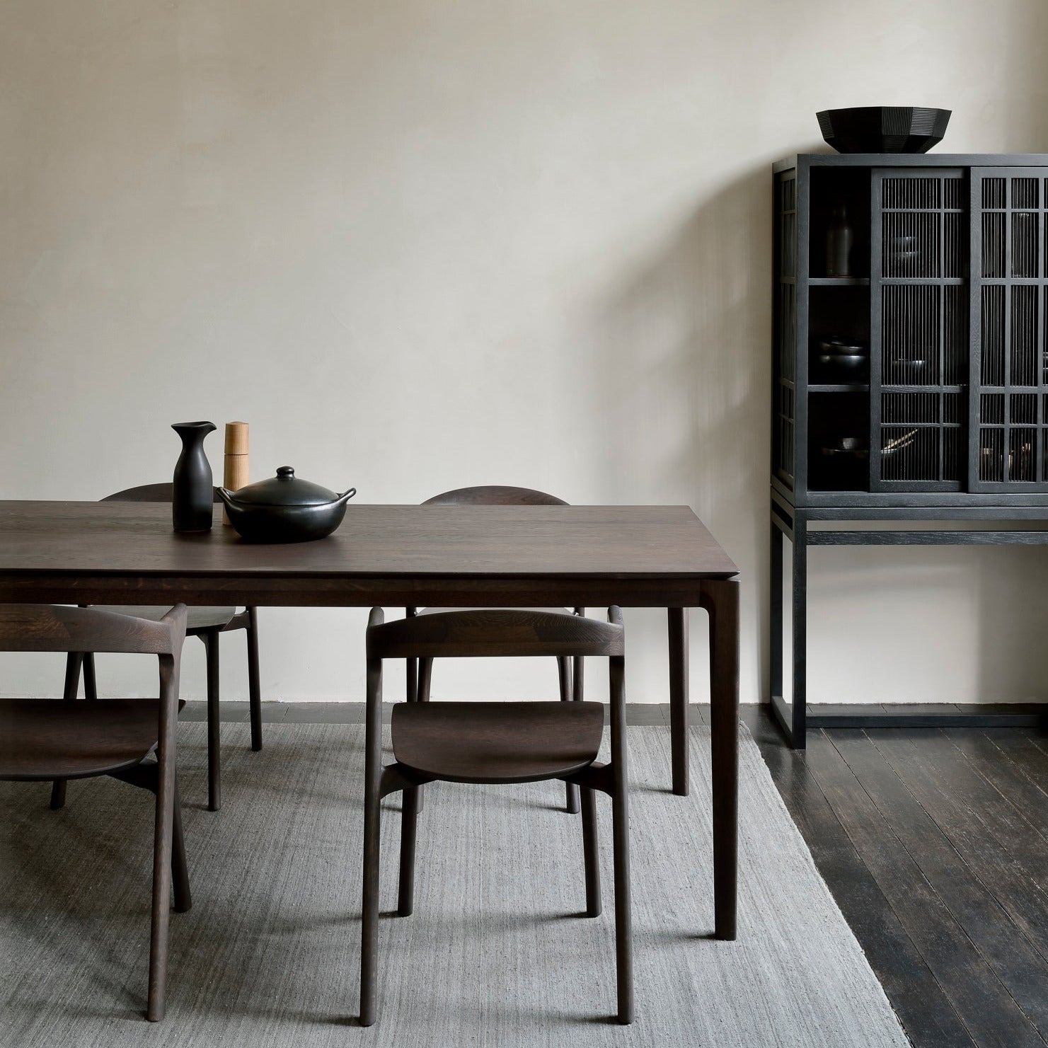 Bok Solid Brown Oak Dining Table, 71"